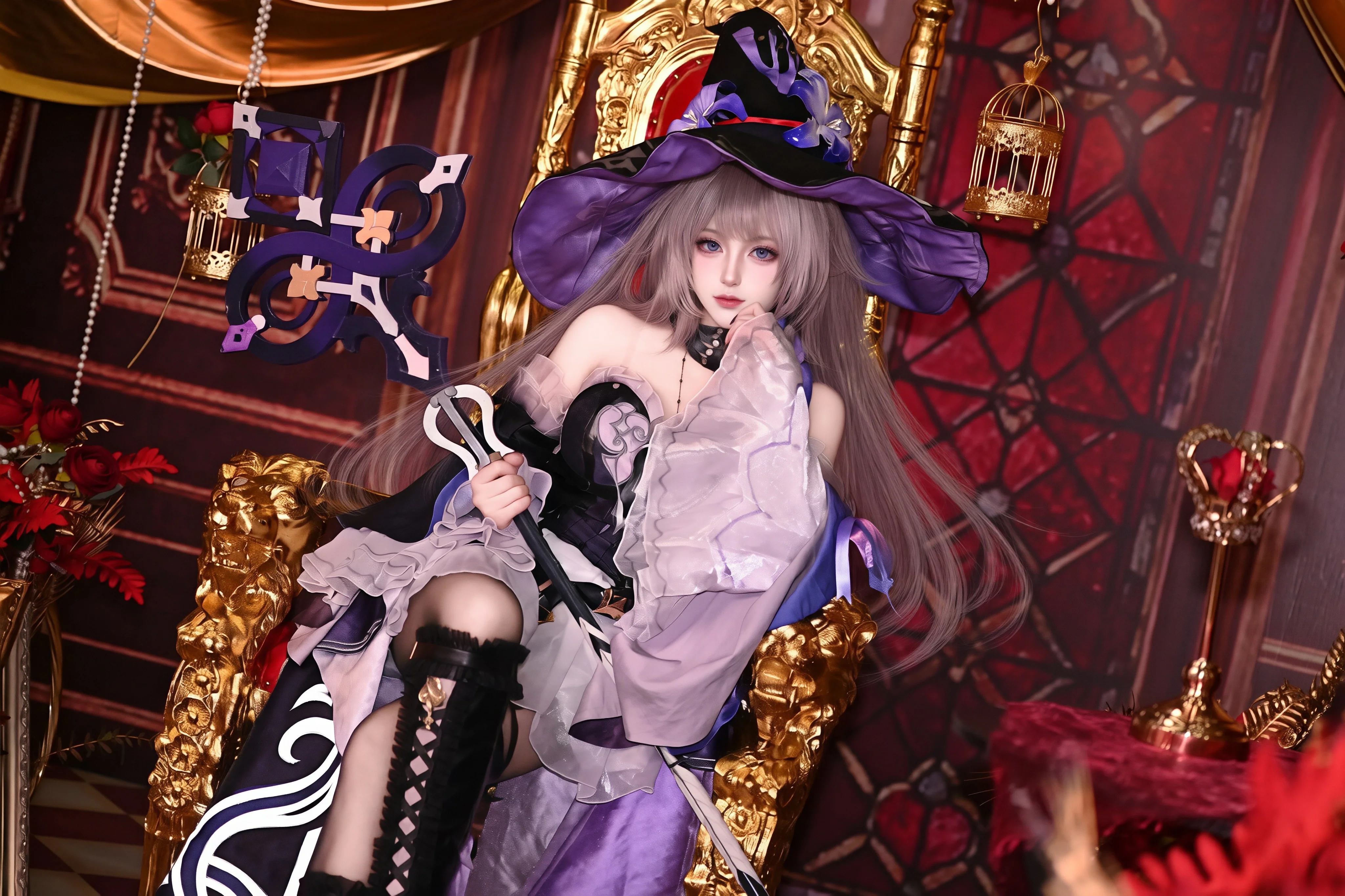 【大黑塔cos】崩坏星穹铁道紫色魔法师的华丽瞬间 - 第 3 张