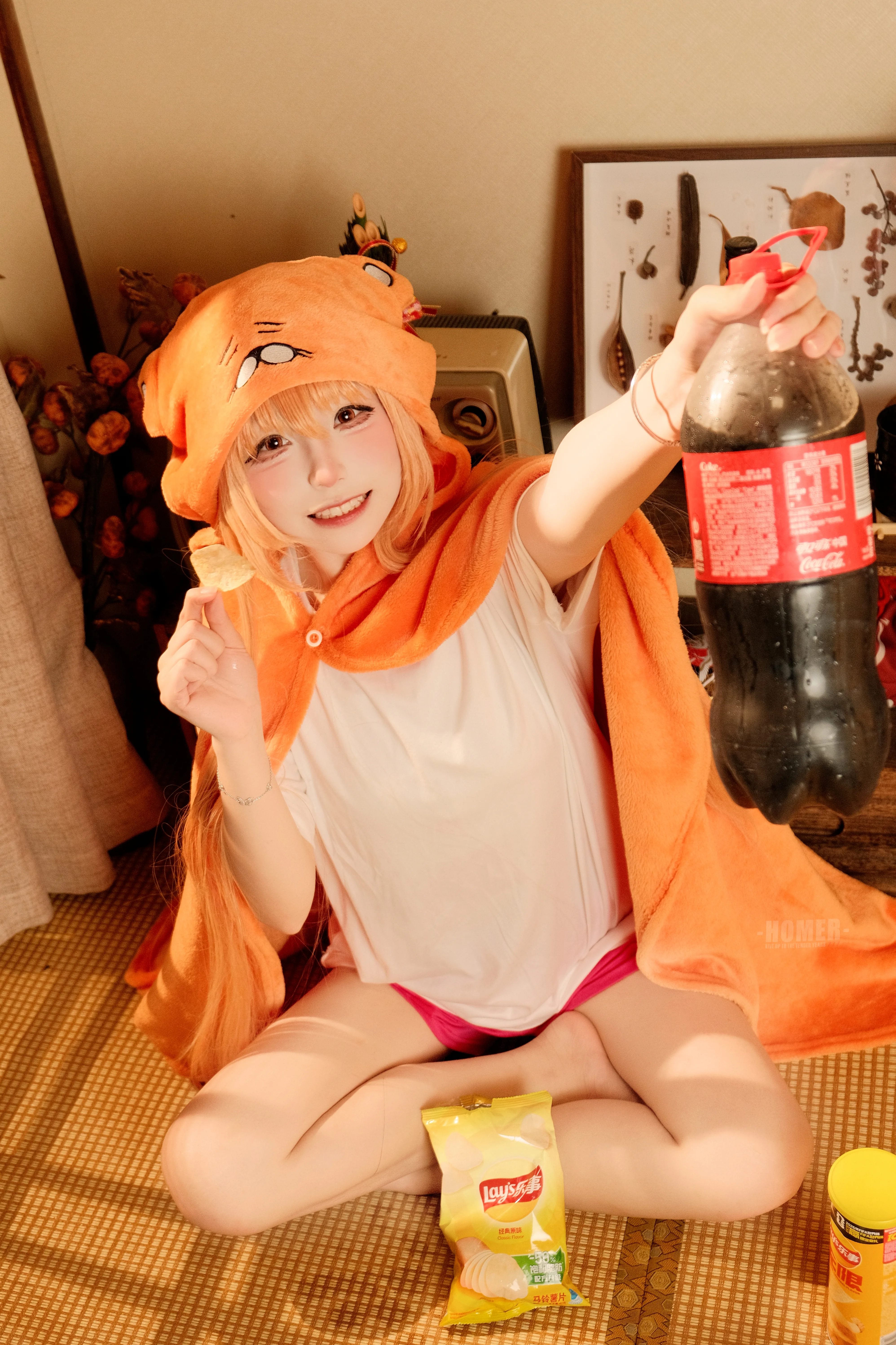[Umaru cosplay] The Ultimate Slacking of Himouto! Umaru-chan: Eating, Drinking, and Having Fun During Daily life at home - Image 1