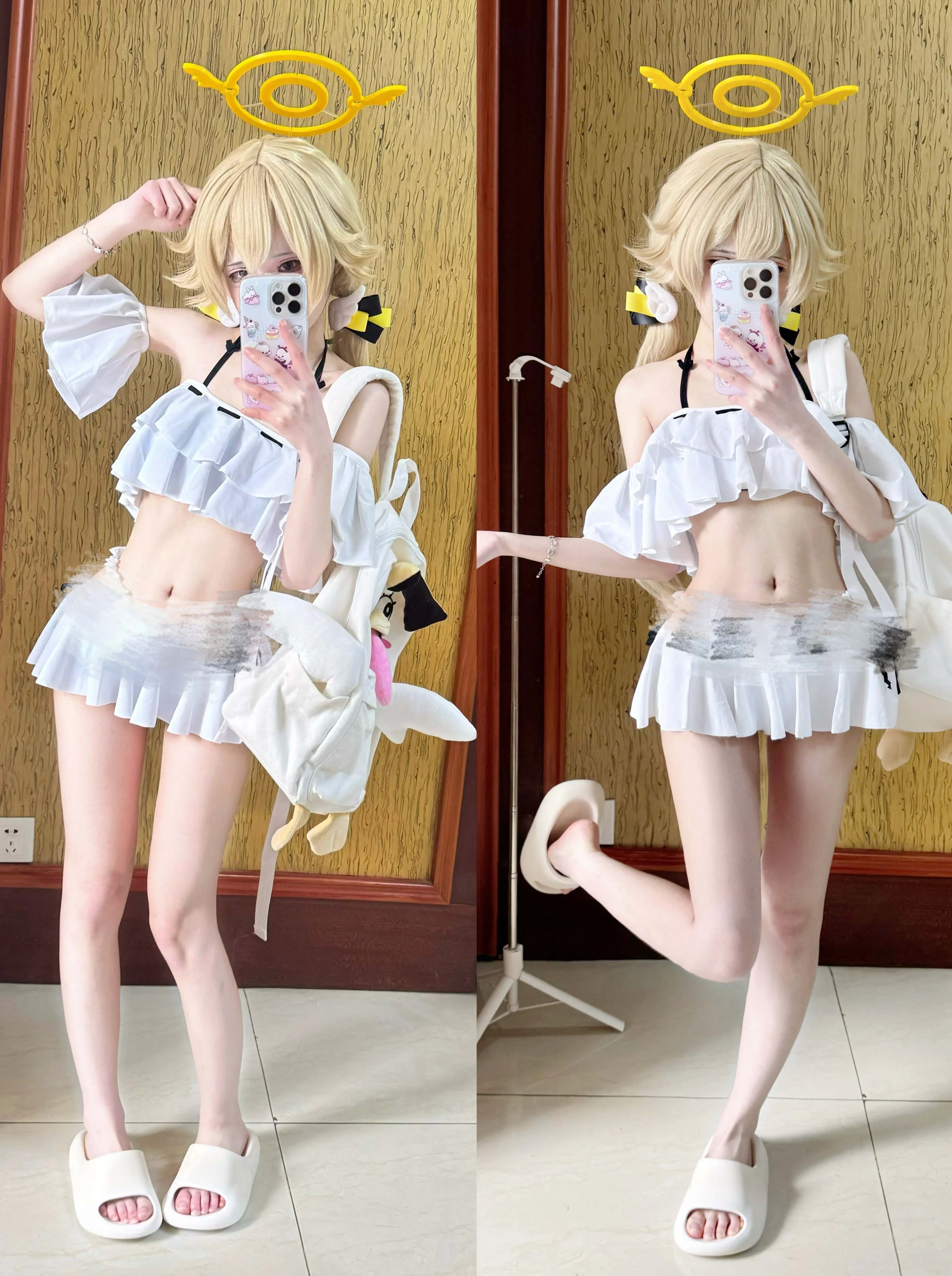 【日富美cos】蔚蓝档案泳装造型，轻松居家风的夏日记录 - 第 1 张