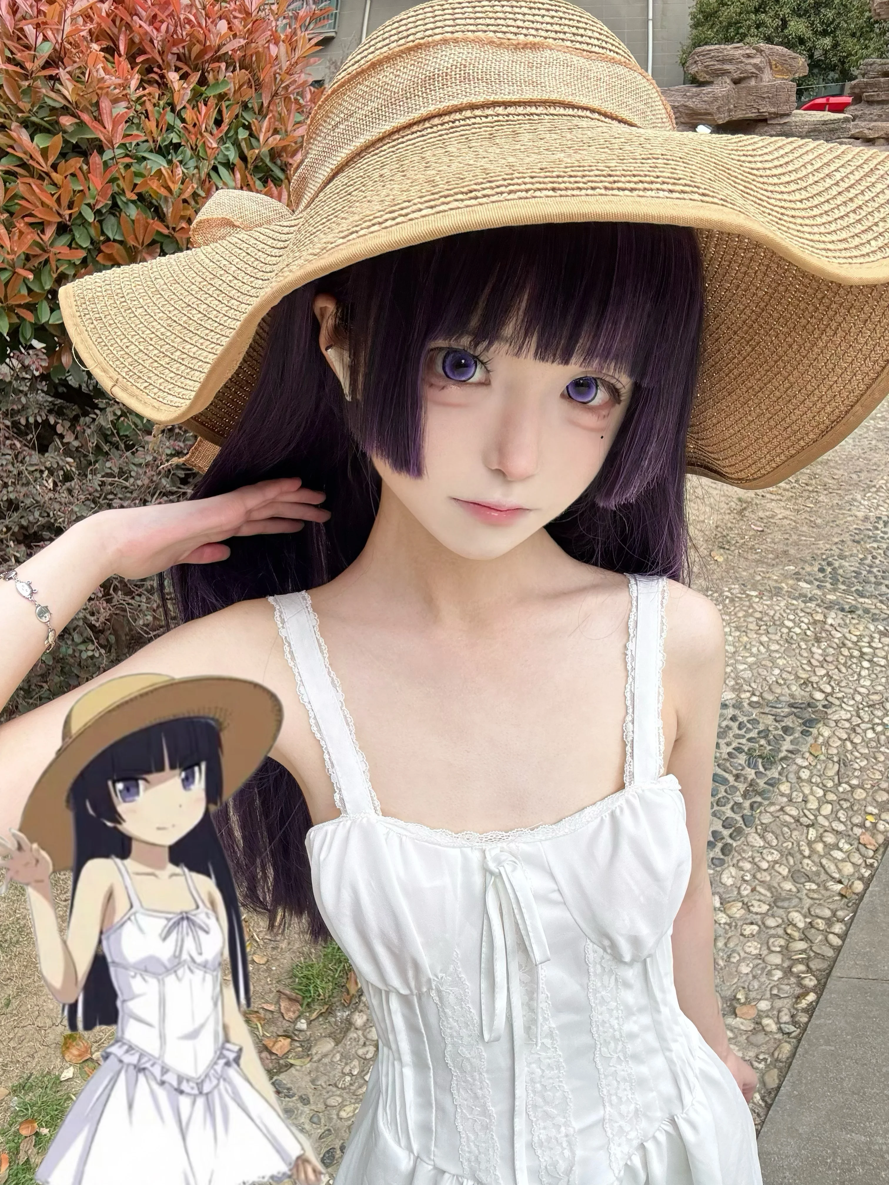 【五更琉璃cos】俺妹黑猫的夏日白裙慵懒时刻 - 第 2 张