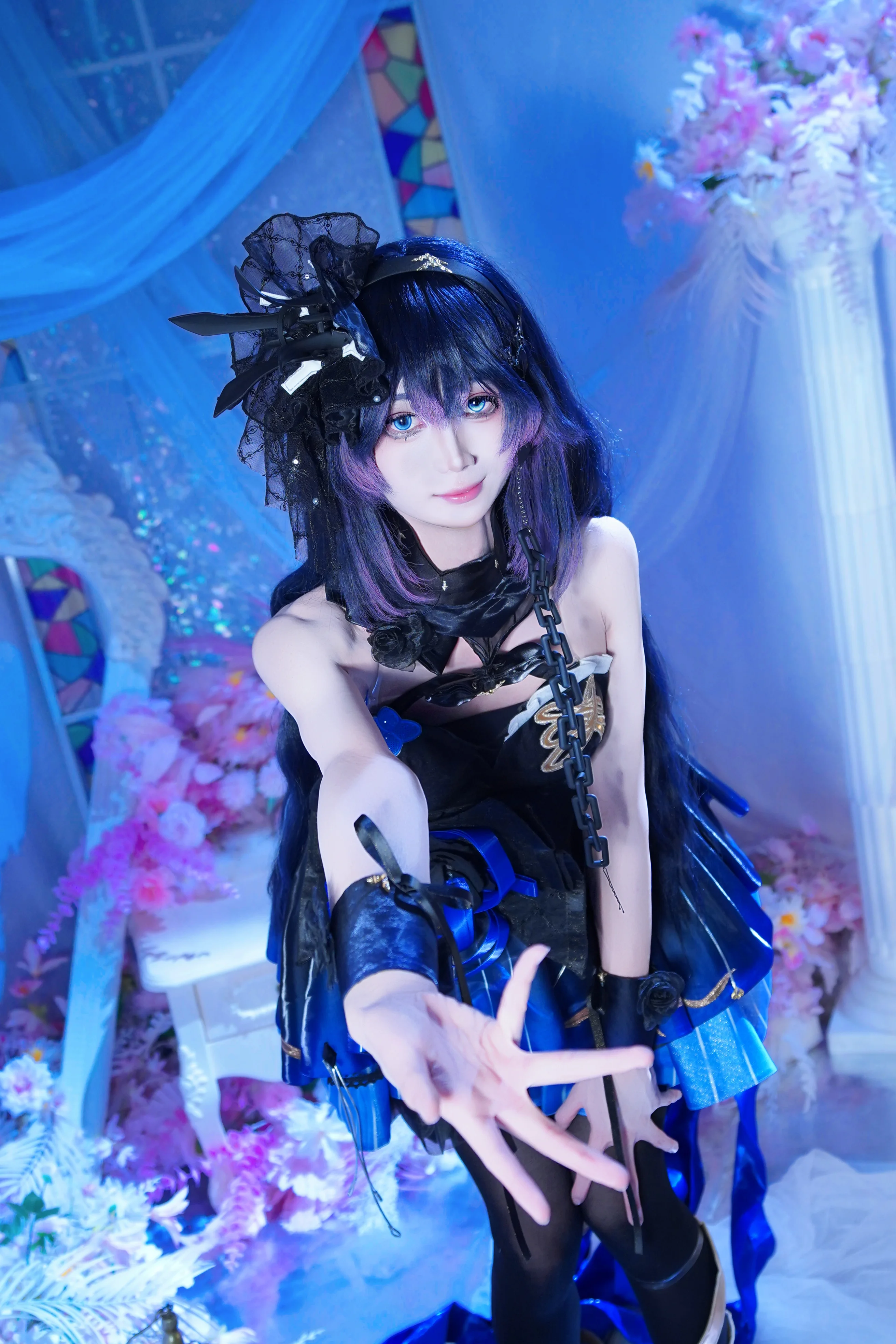【希儿cos】崩坏3死生之律者栖于永夜，深蓝幻境下的夜之镰 - 第 1 张
