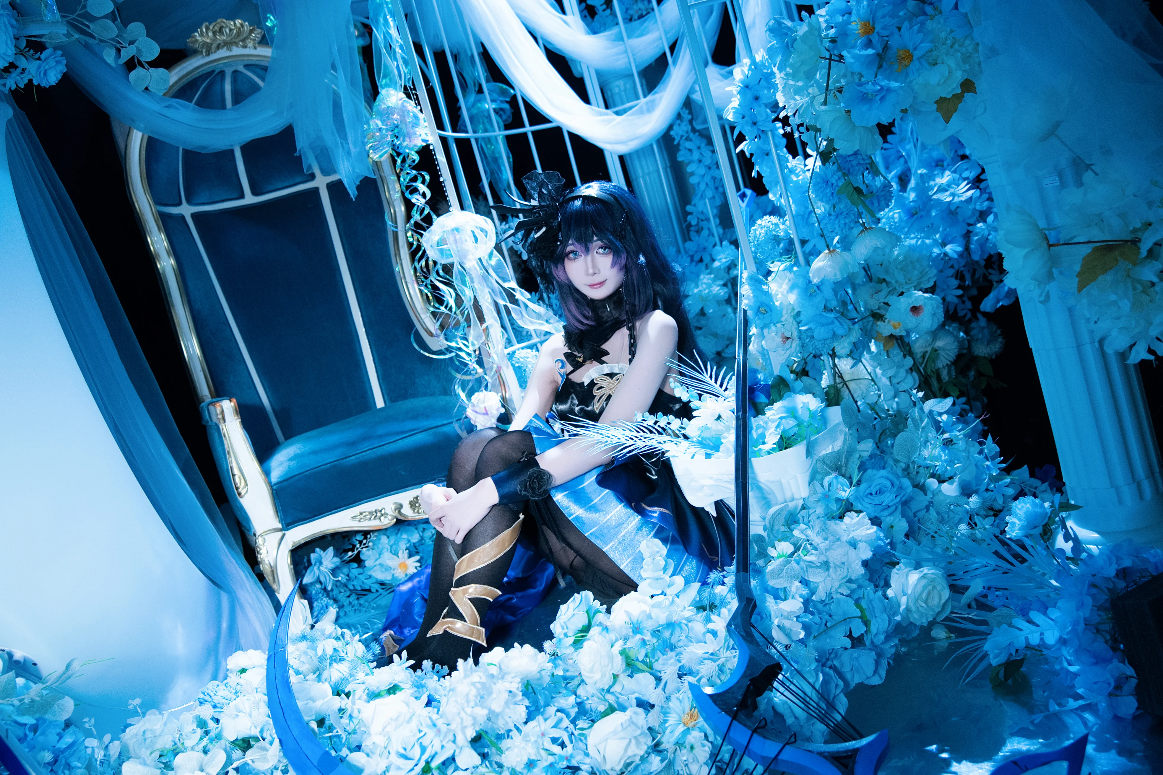 【希儿cos】崩坏3死生之律者栖于永夜，深蓝幻境下的夜之镰 - 第 2 张