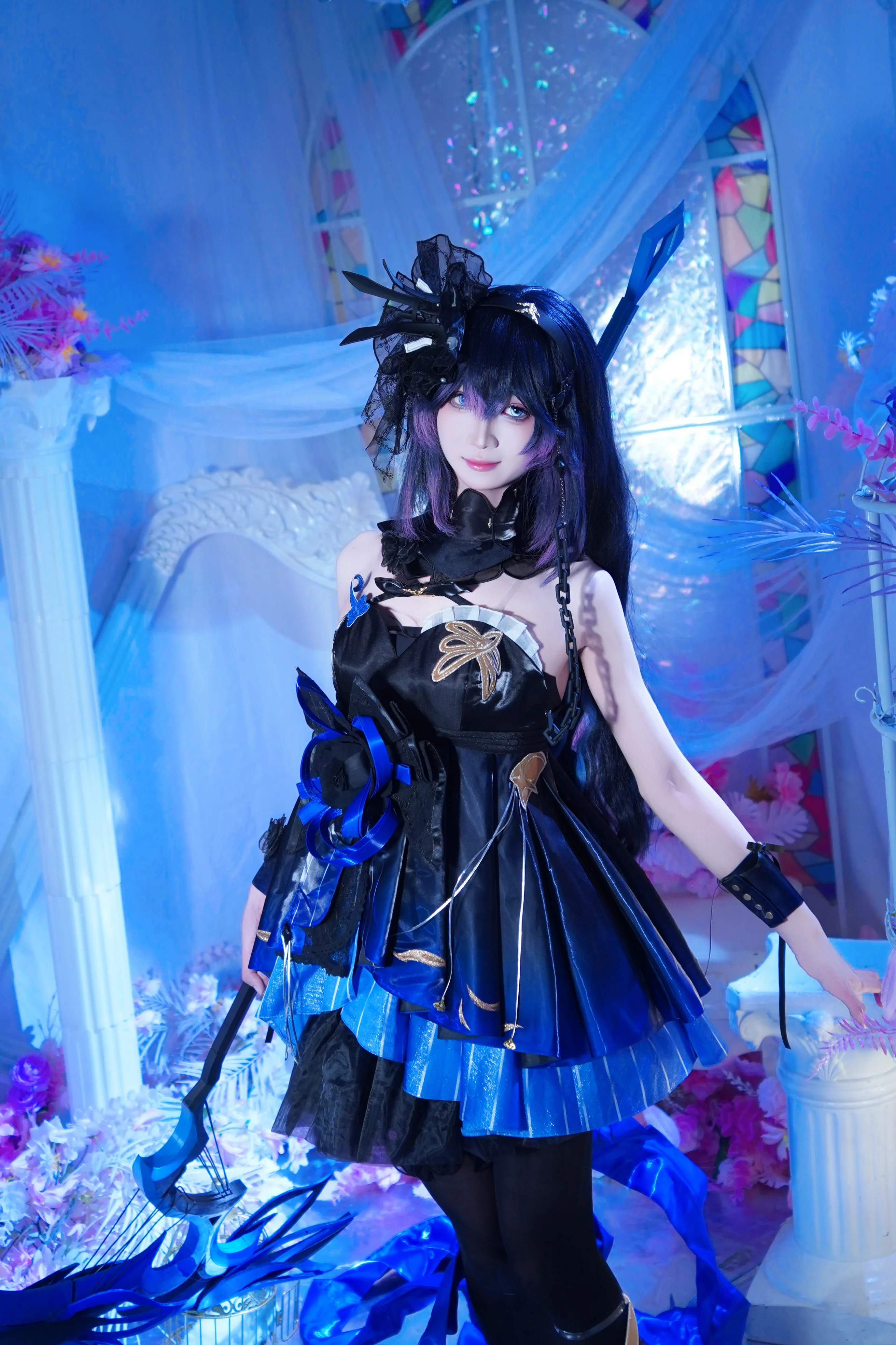 【希儿cos】崩坏3死生之律者栖于永夜，深蓝幻境下的夜之镰 - 第 3 张