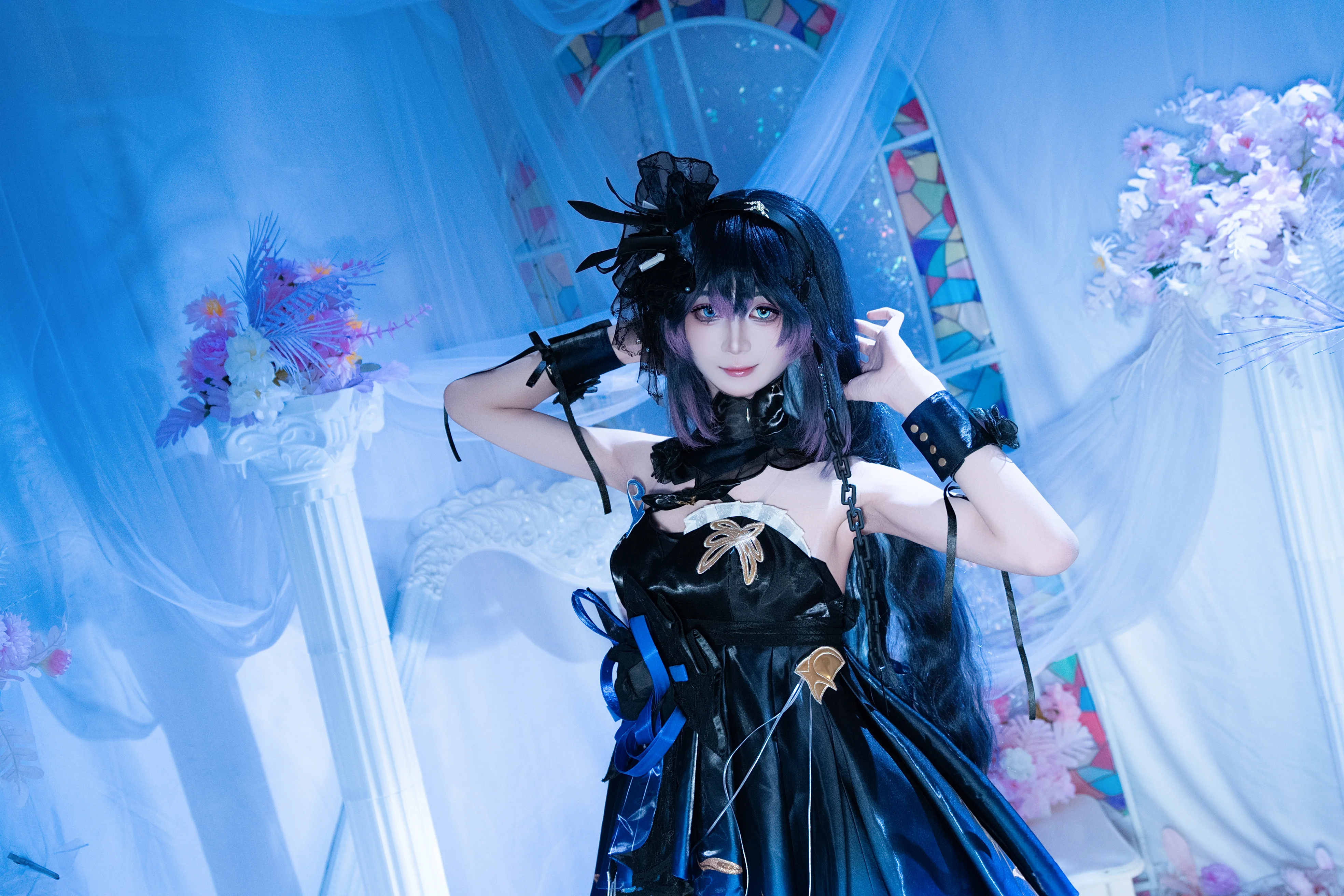 【希儿cos】崩坏3死生之律者栖于永夜，深蓝幻境下的夜之镰 - 第 4 张