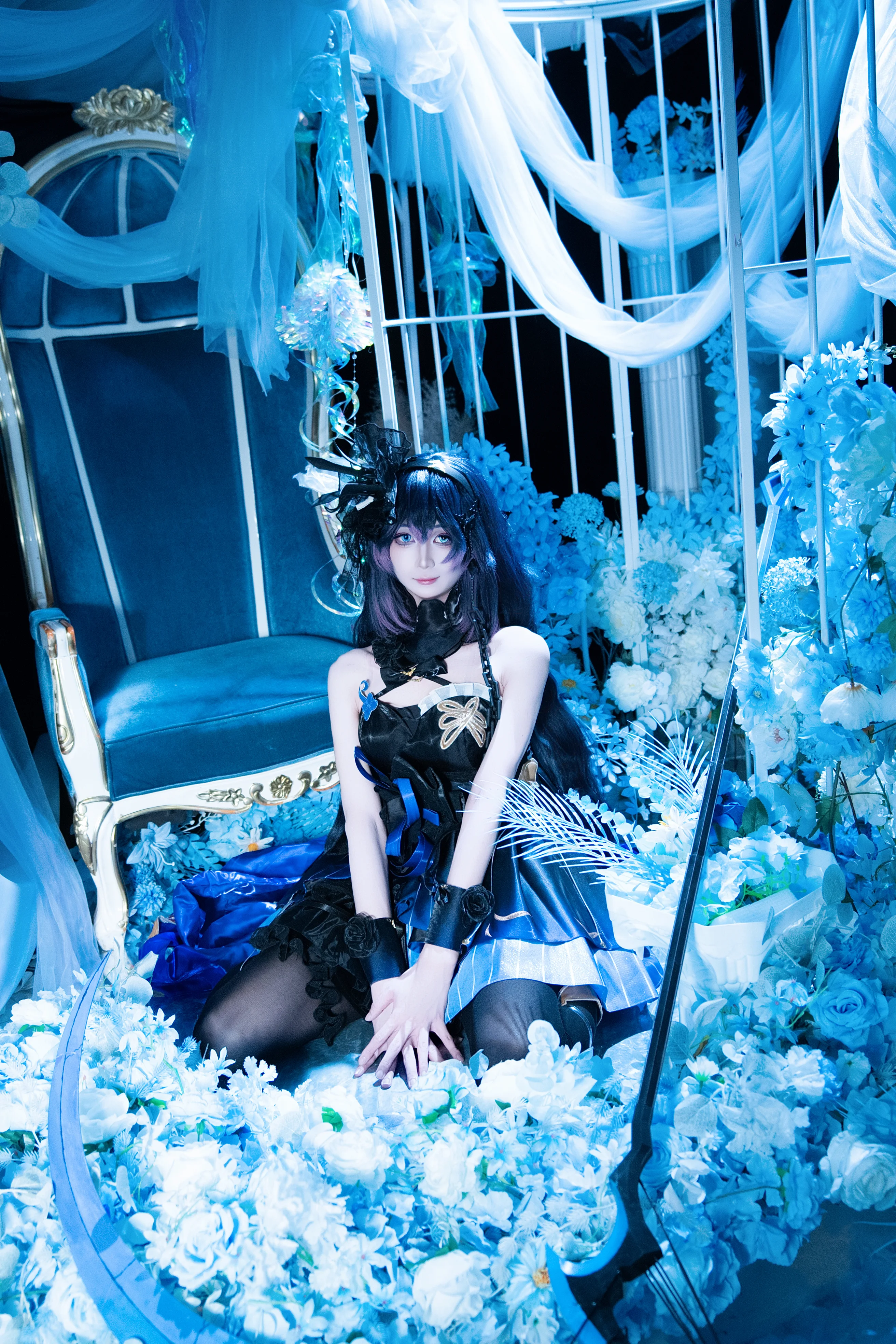 【希儿cos】崩坏3死生之律者栖于永夜，深蓝幻境下的夜之镰 - 第 8 张