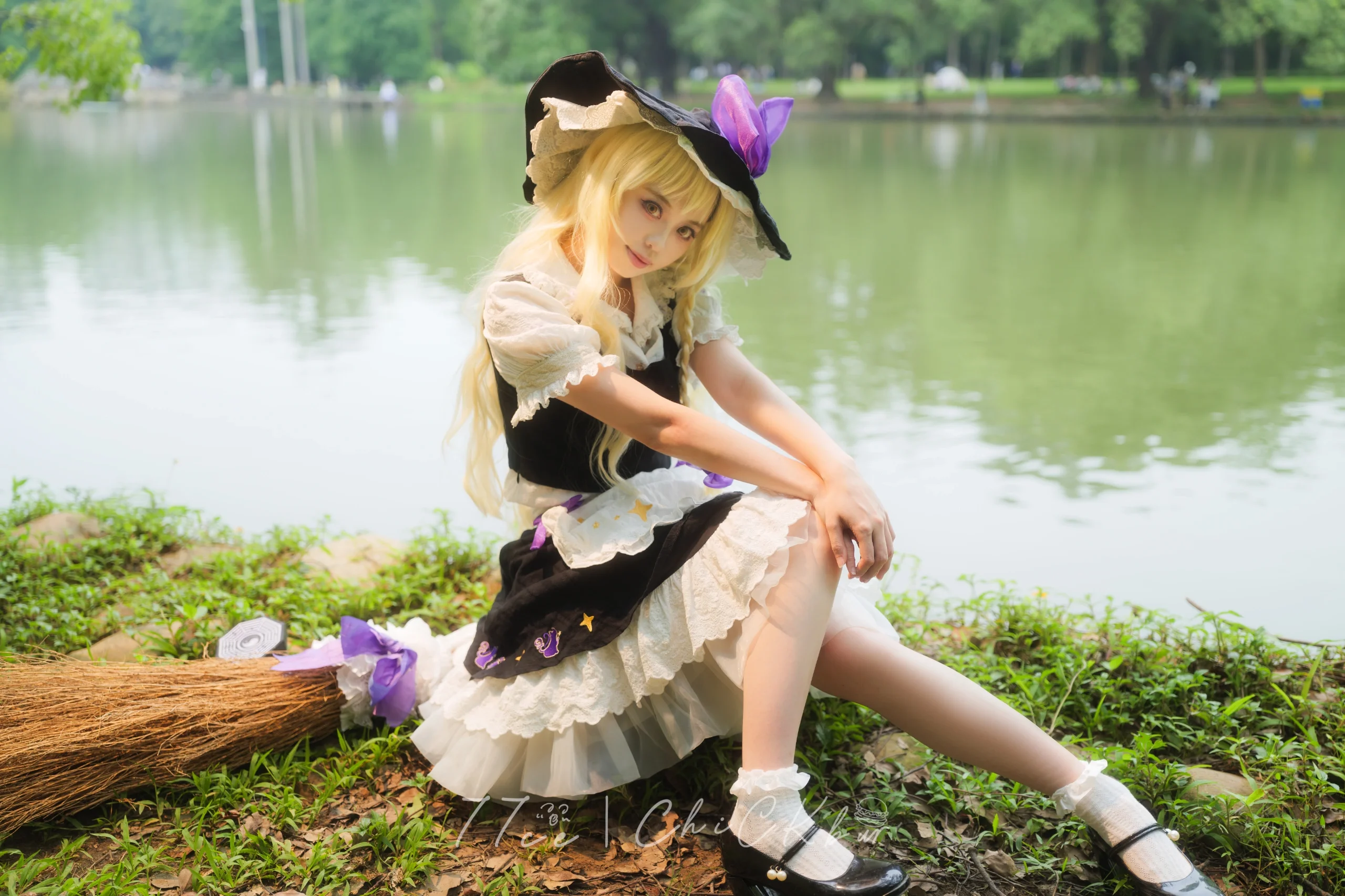 【雾雨魔理沙cos】东方project的魔法使，水边的午后时光 - 第 3 张