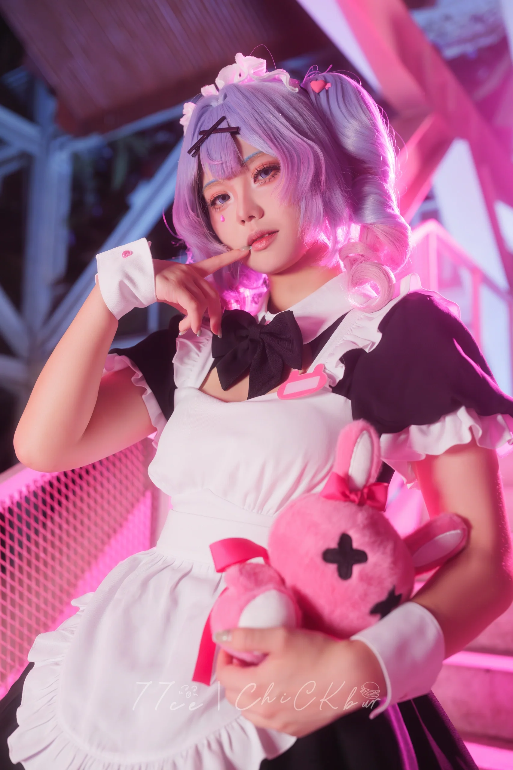【初音未来cos】兔子洞女仆装，坏孩子可是要受到惩罚的～