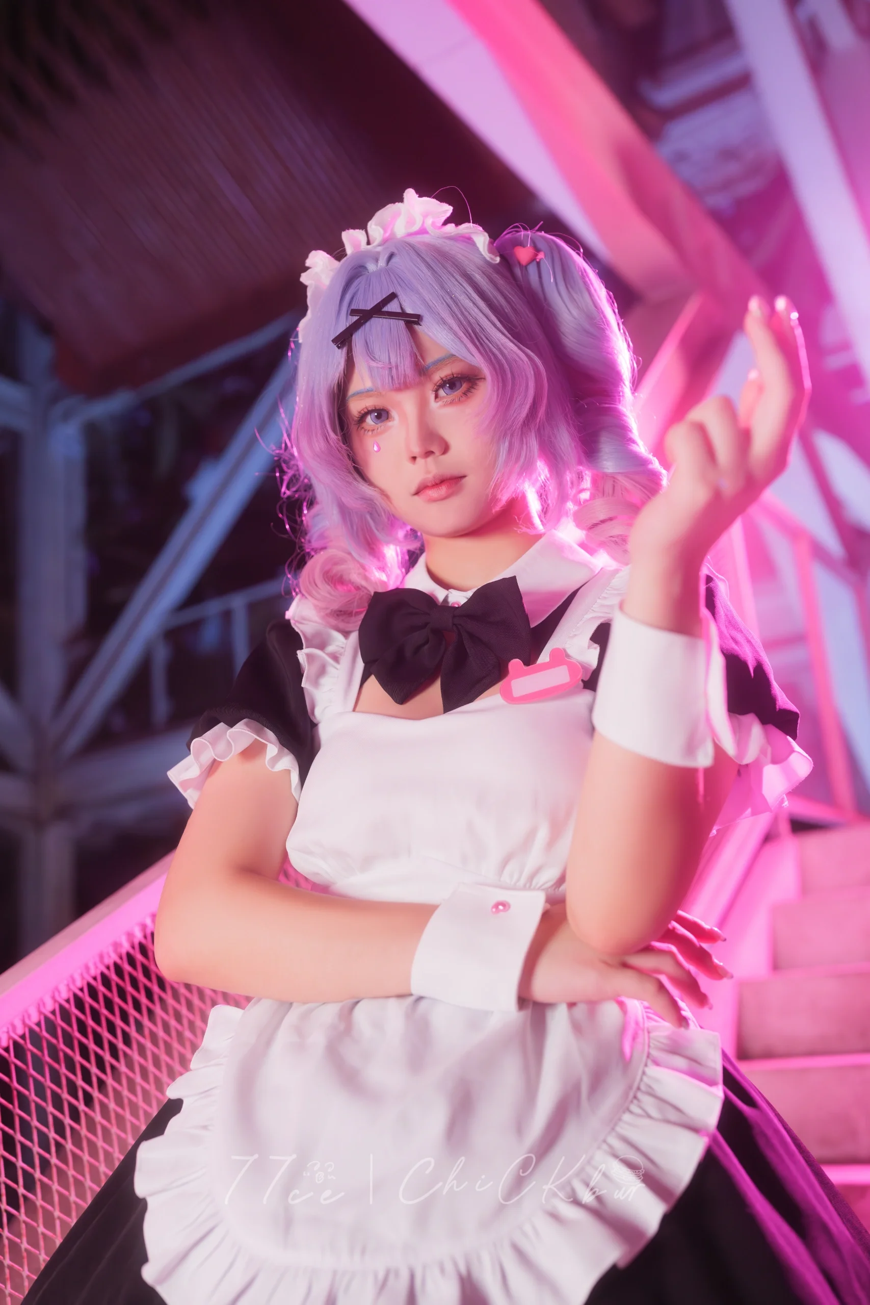 【初音未来cos】兔子洞女仆装，坏孩子可是要受到惩罚的～ - 第 4 张