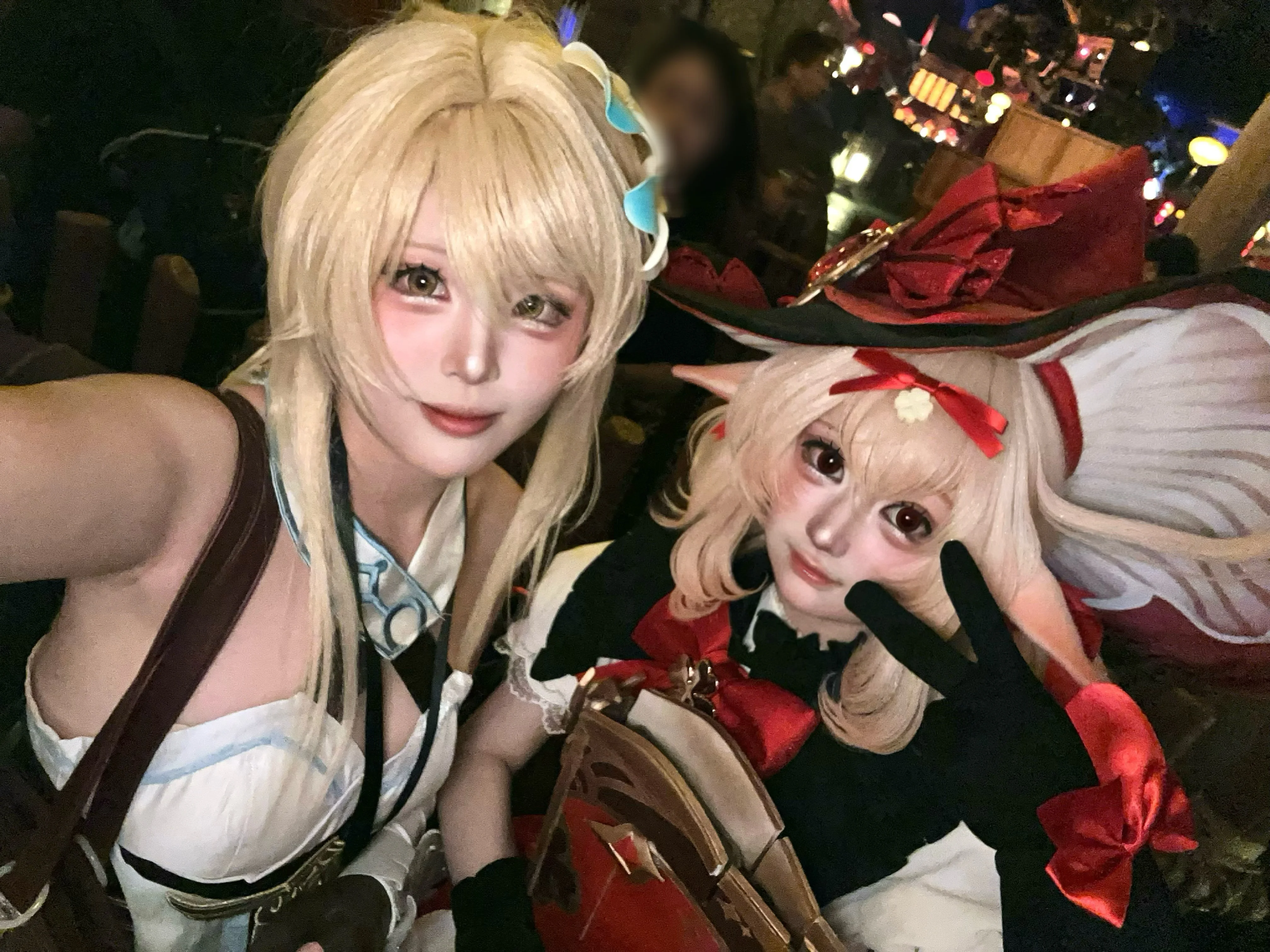 【原神cos】荣誉骑士荧与可莉的漫展夜场瞬间