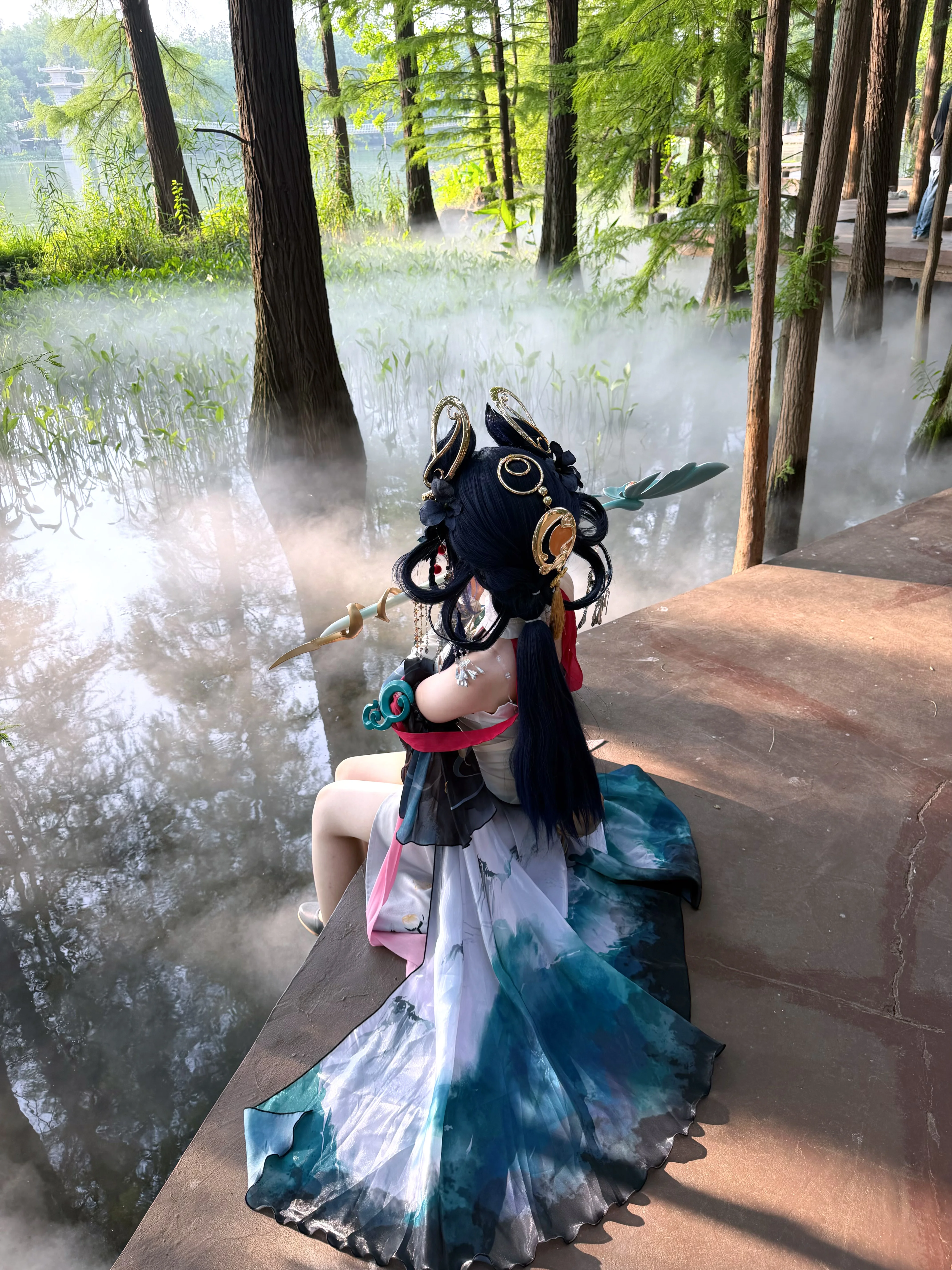【离恨烟cos】王者荣耀水墨国风外景实录