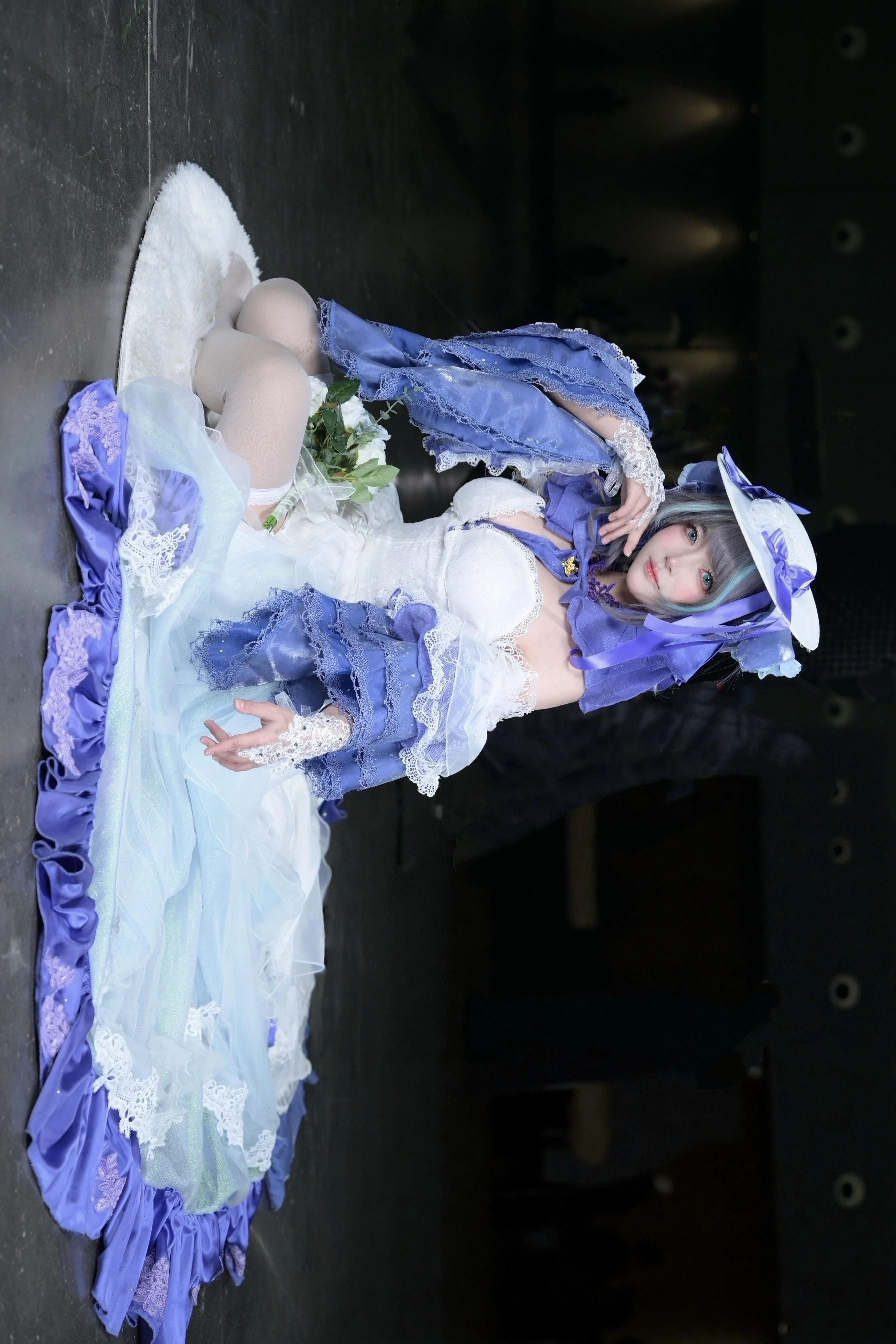 碧蓝航线柴郡cos，蓝白童话风漫展场照分享 - 第 5 张