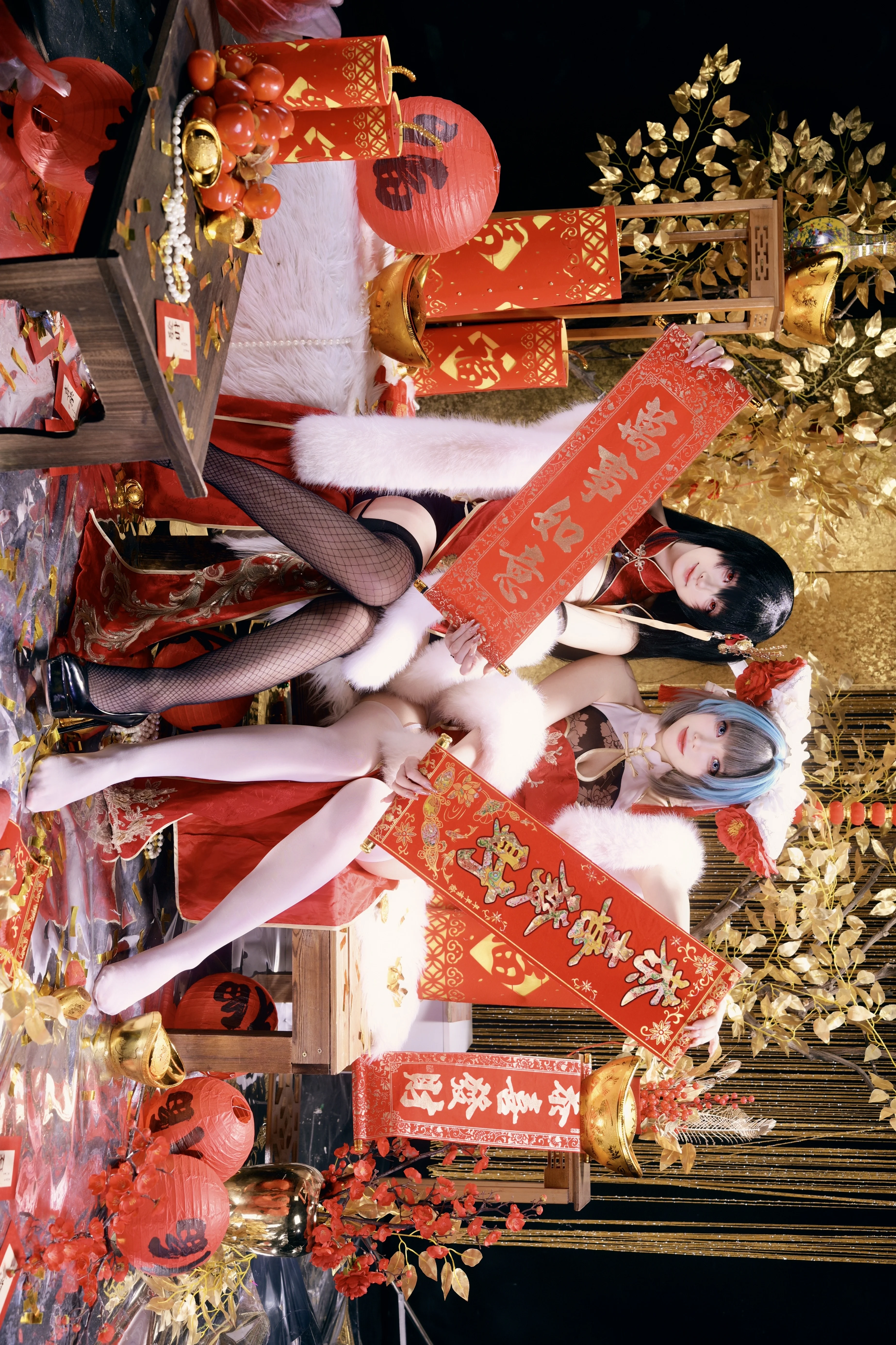 【大凤与柴郡cos】碧蓝航线里的双人新春旗袍时刻 - 第 3 张