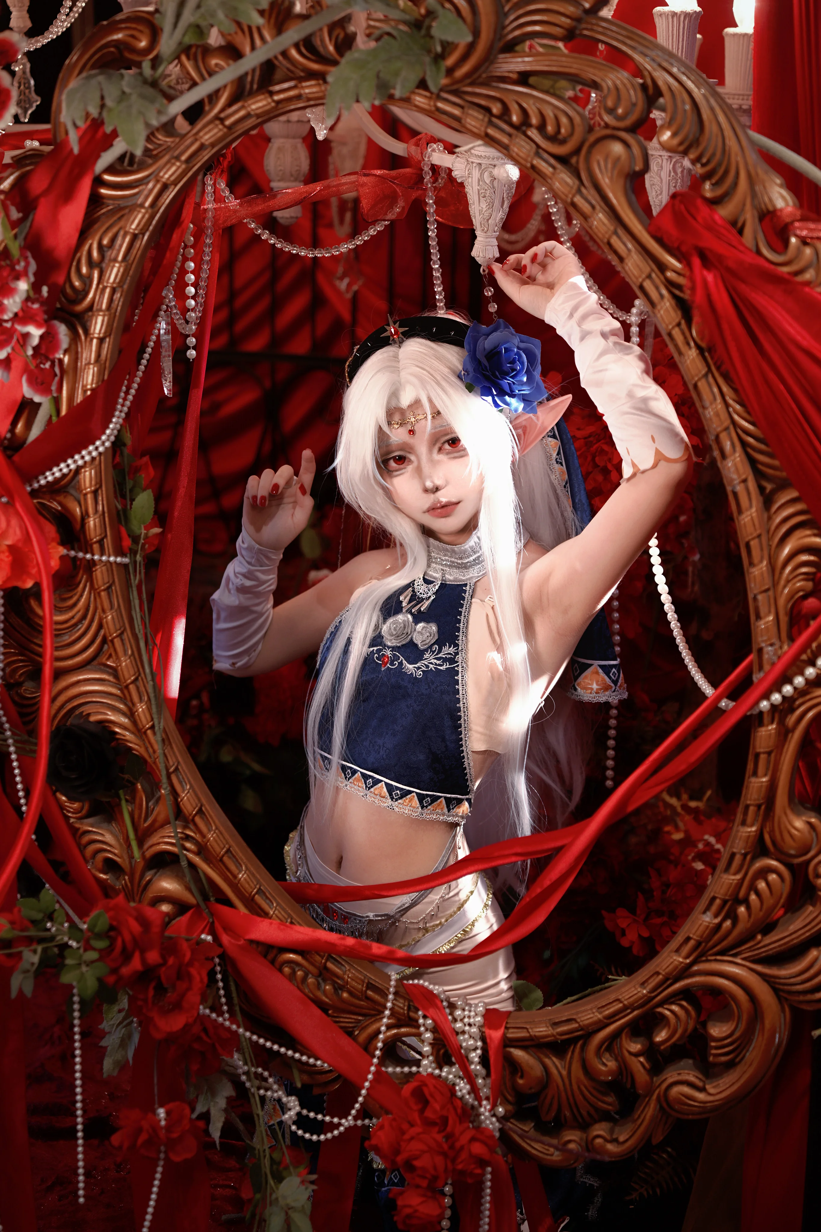【雙子cos】娼年德古拉中的暗紅絲絨與藍白刺繡 - 第 2 張