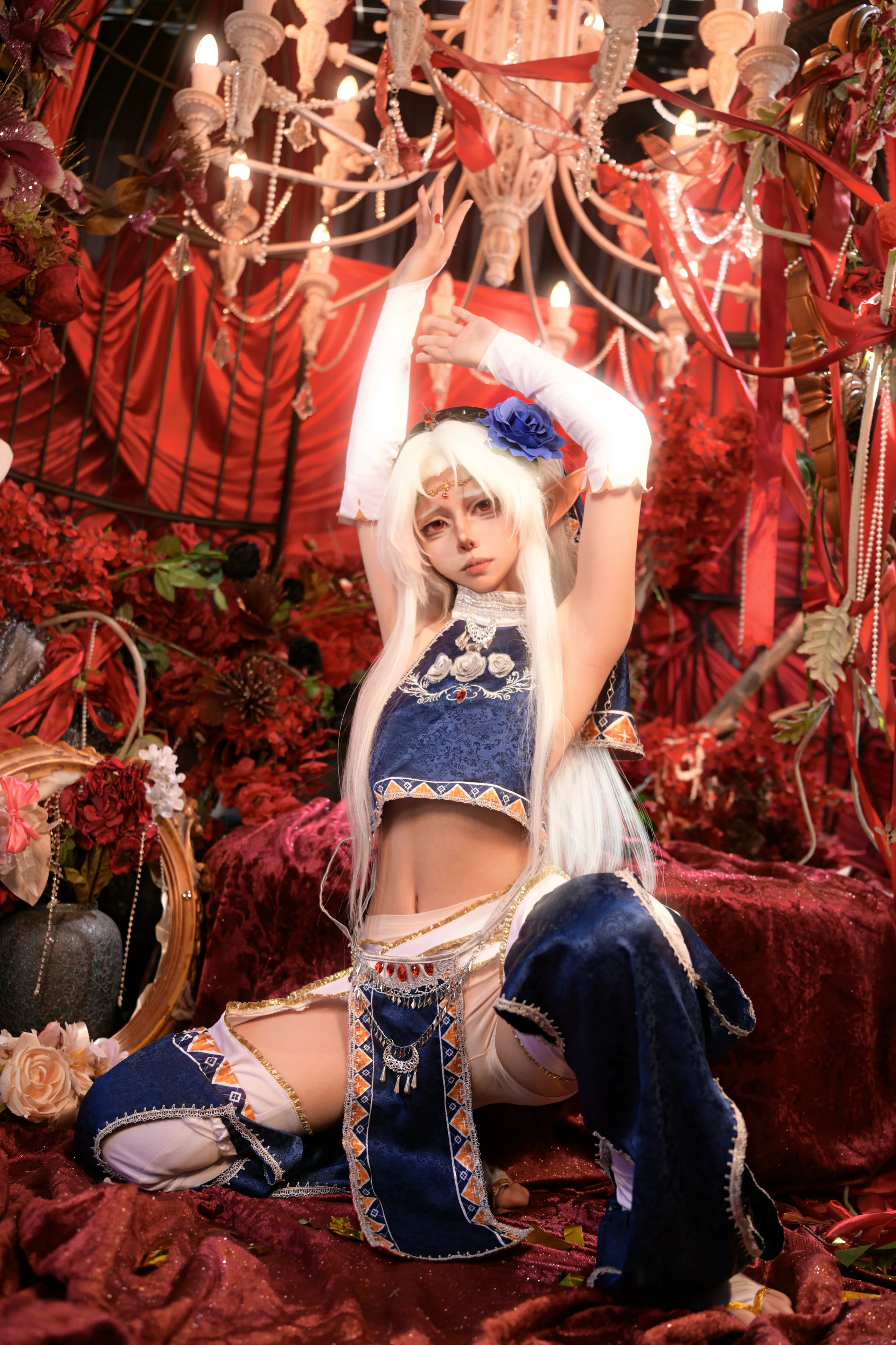 【雙子cos】娼年德古拉中的暗紅絲絨與藍白刺繡 - 第 3 張