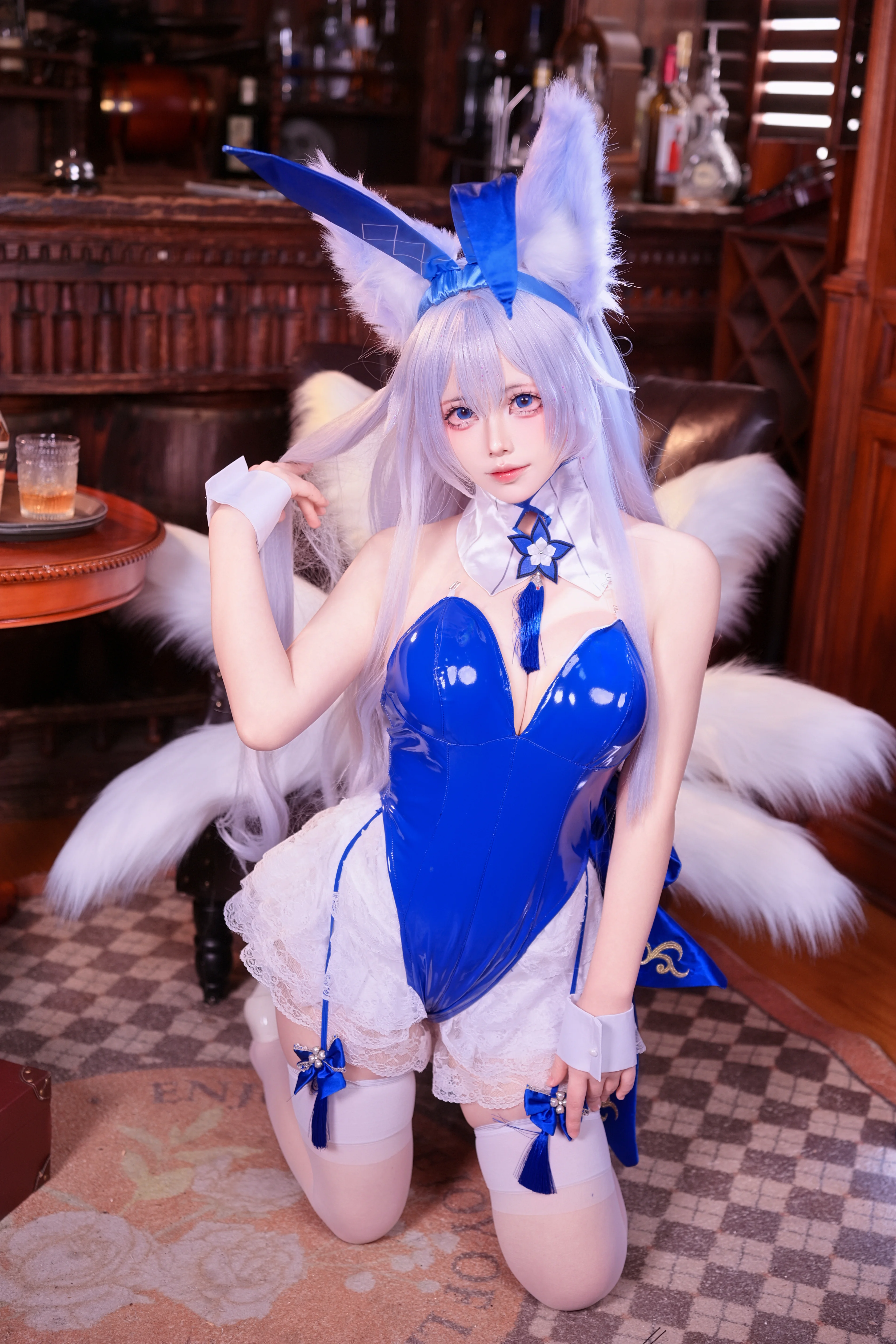 【信浓cos】碧蓝航线复古酒吧里的漆皮狐耳兔女郎 - 第 9 张