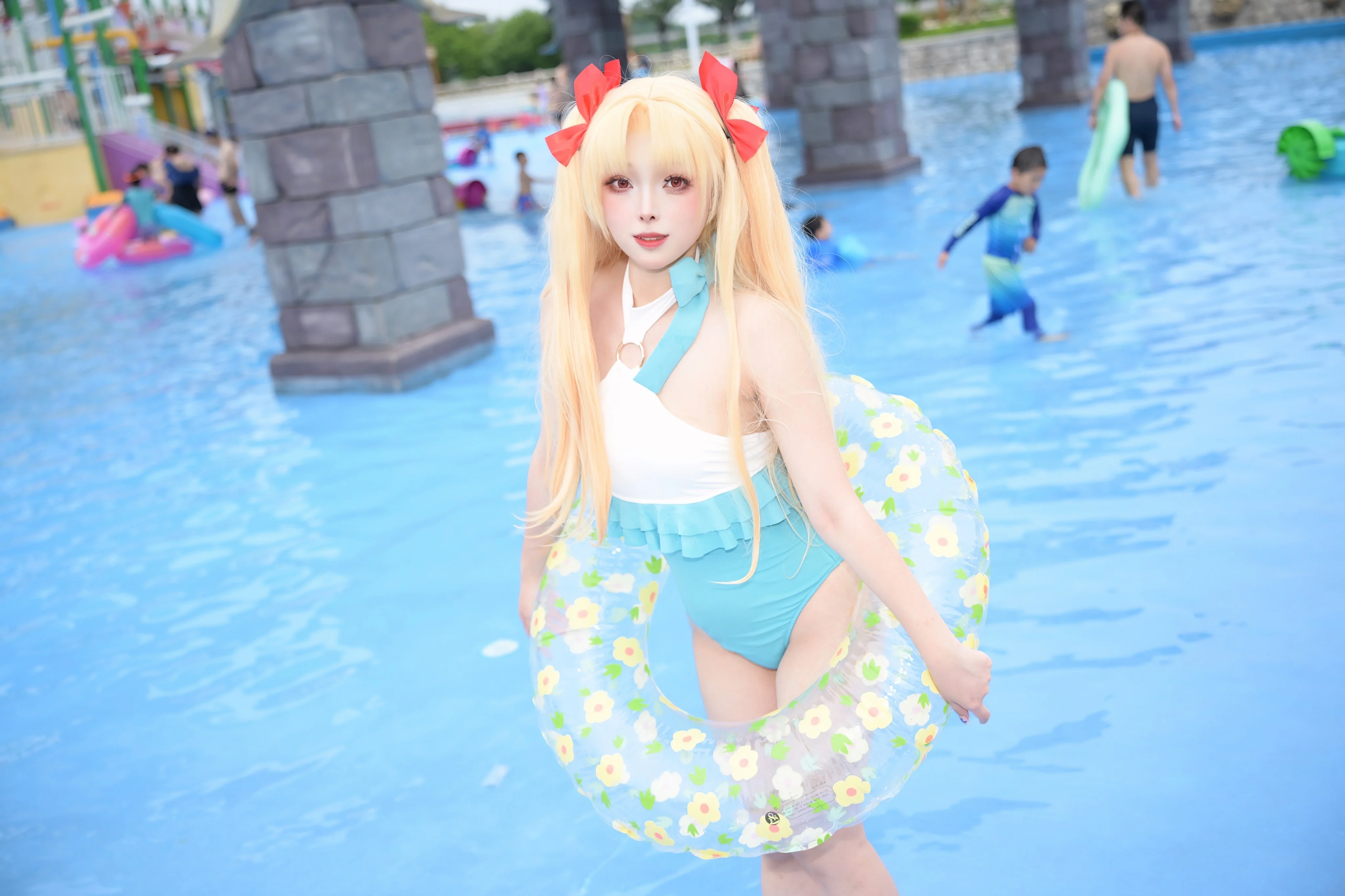 【Fate/Grand Order エレちゃん コスプレ】夏のウォーターパーク撮影実録 - 2 枚目