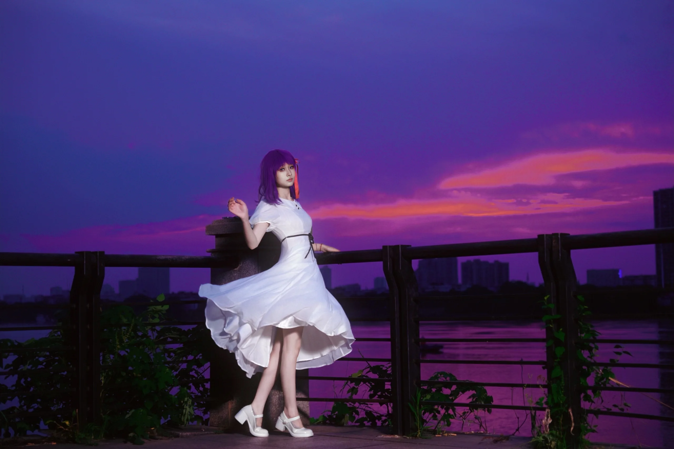 【間桐桜 コスプレ】薄暮と江風が織りなす静寂のひととき - 6 枚目