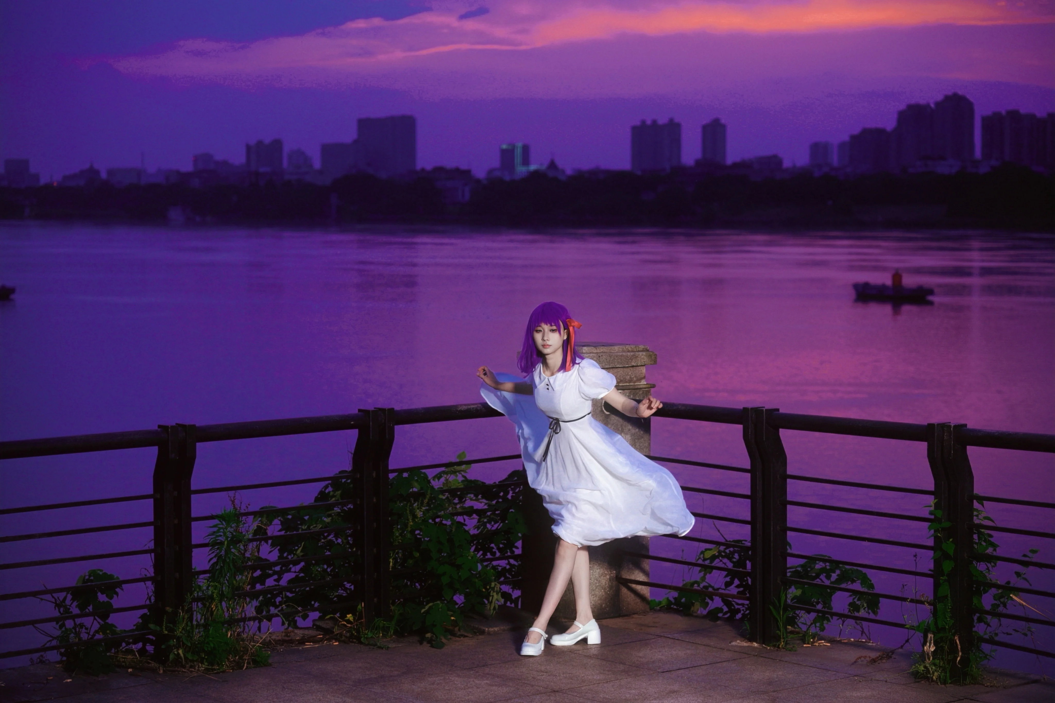 【間桐桜 コスプレ】薄暮と江風が織りなす静寂のひととき - 7 枚目