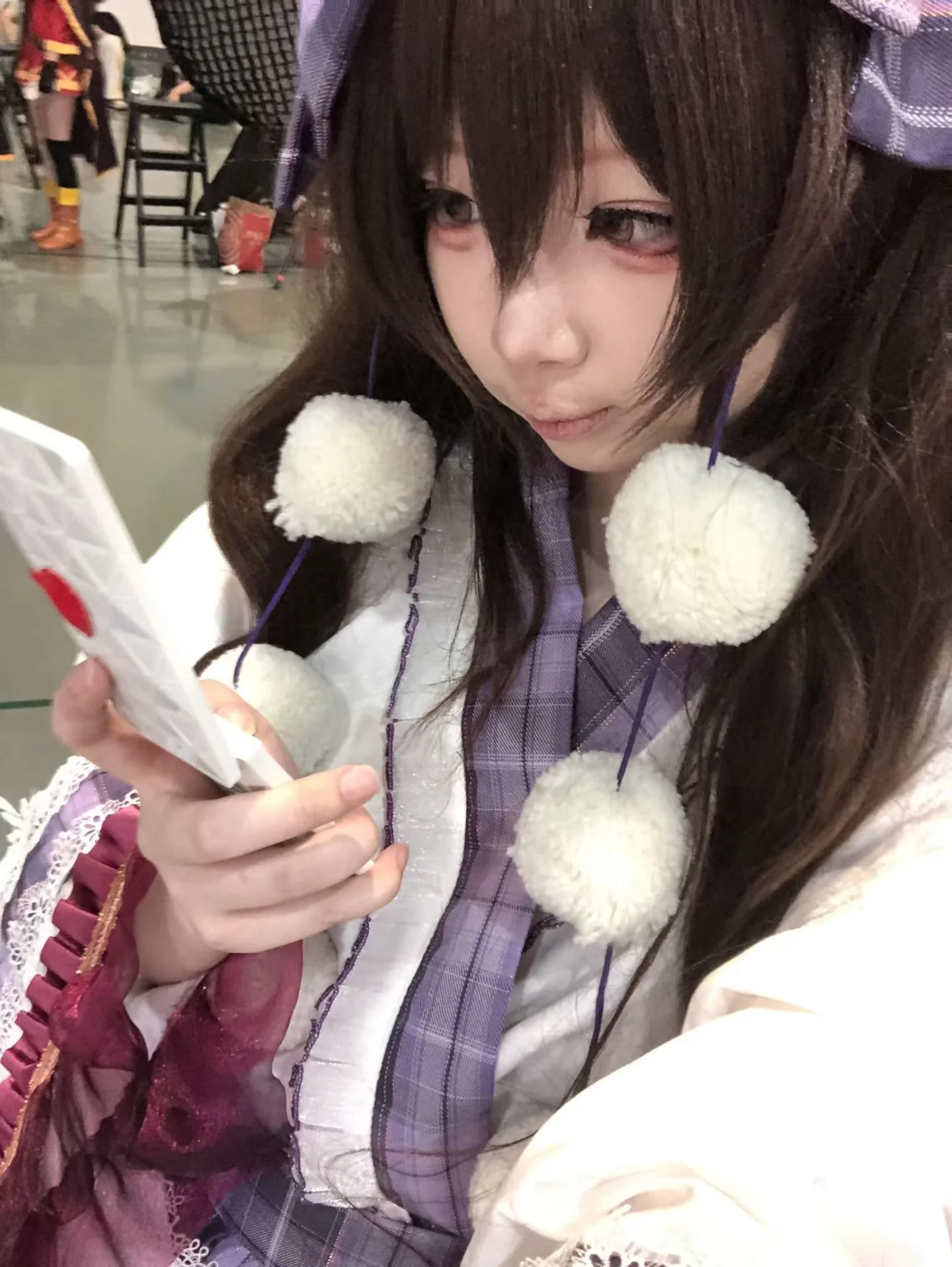 【姬海棠果cos】东方Project漫展自拍，随笔记者的红心卡牌时刻 - 第 1 张