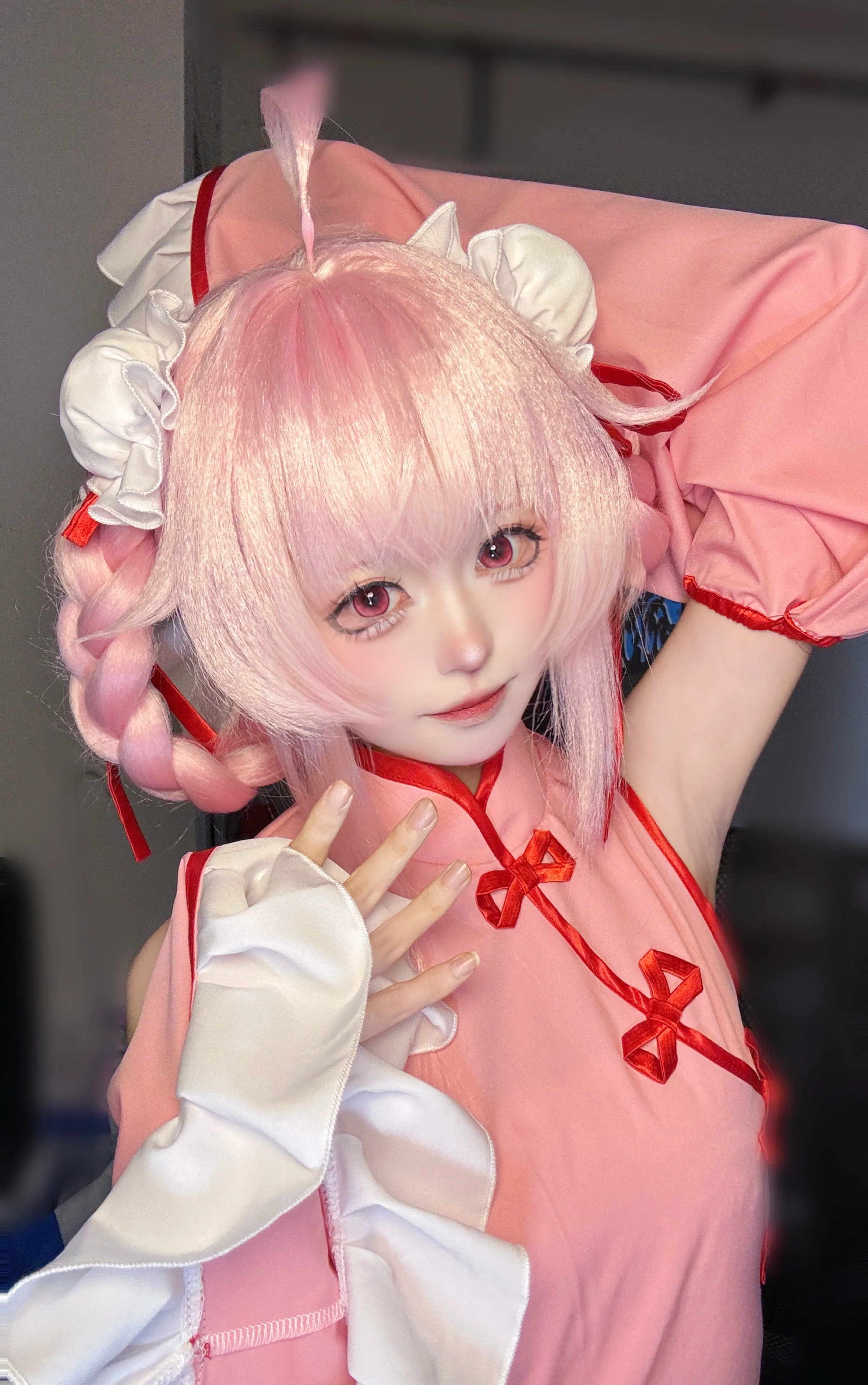 【柚鸟夏cos】草莓味小笼包降临，忘带光环也元气满满 - 第 1 张