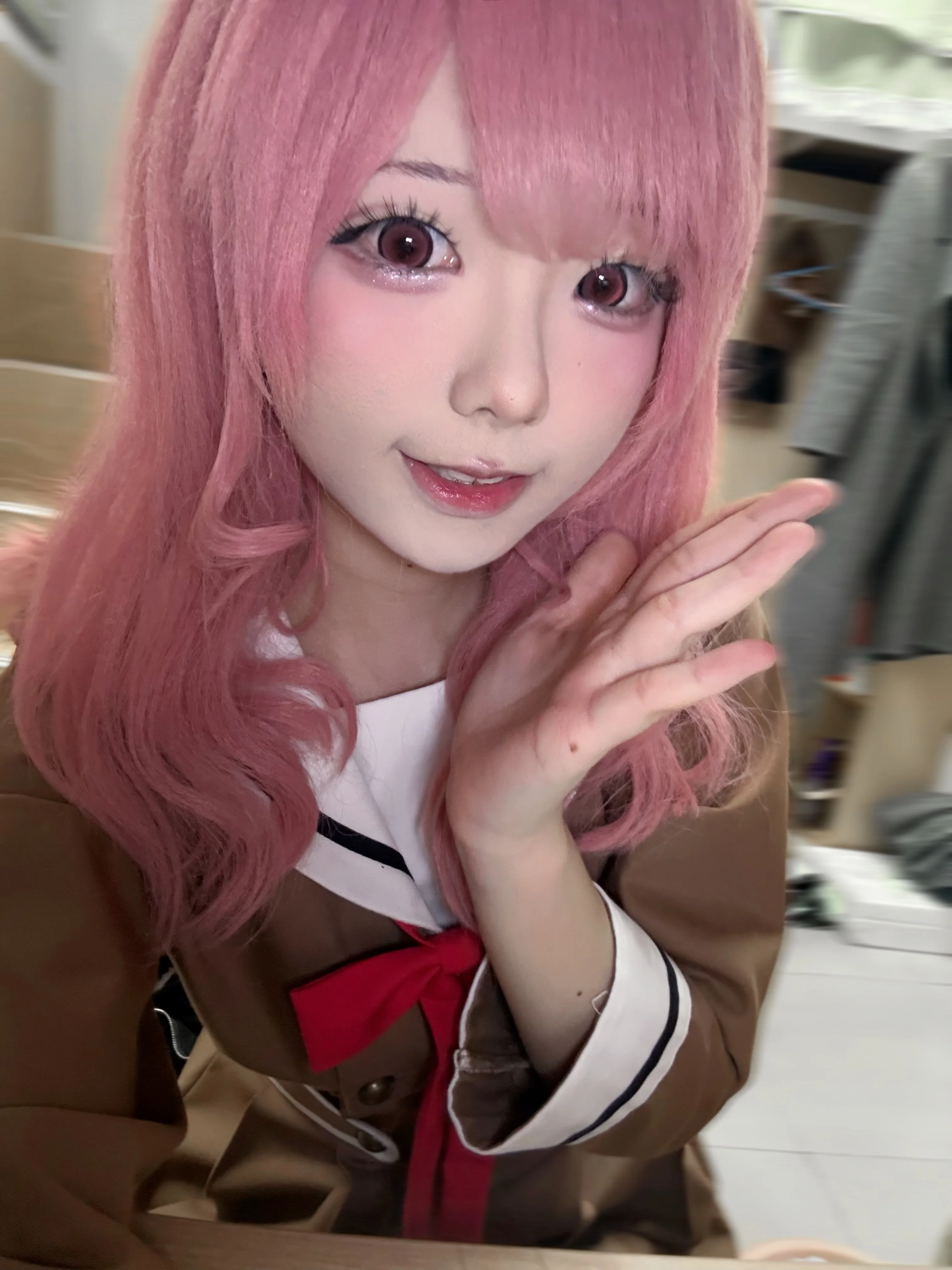 【丸山彩cos】BanG Dream! 粉色波浪发与手作制服的日常记录 - 第 1 张