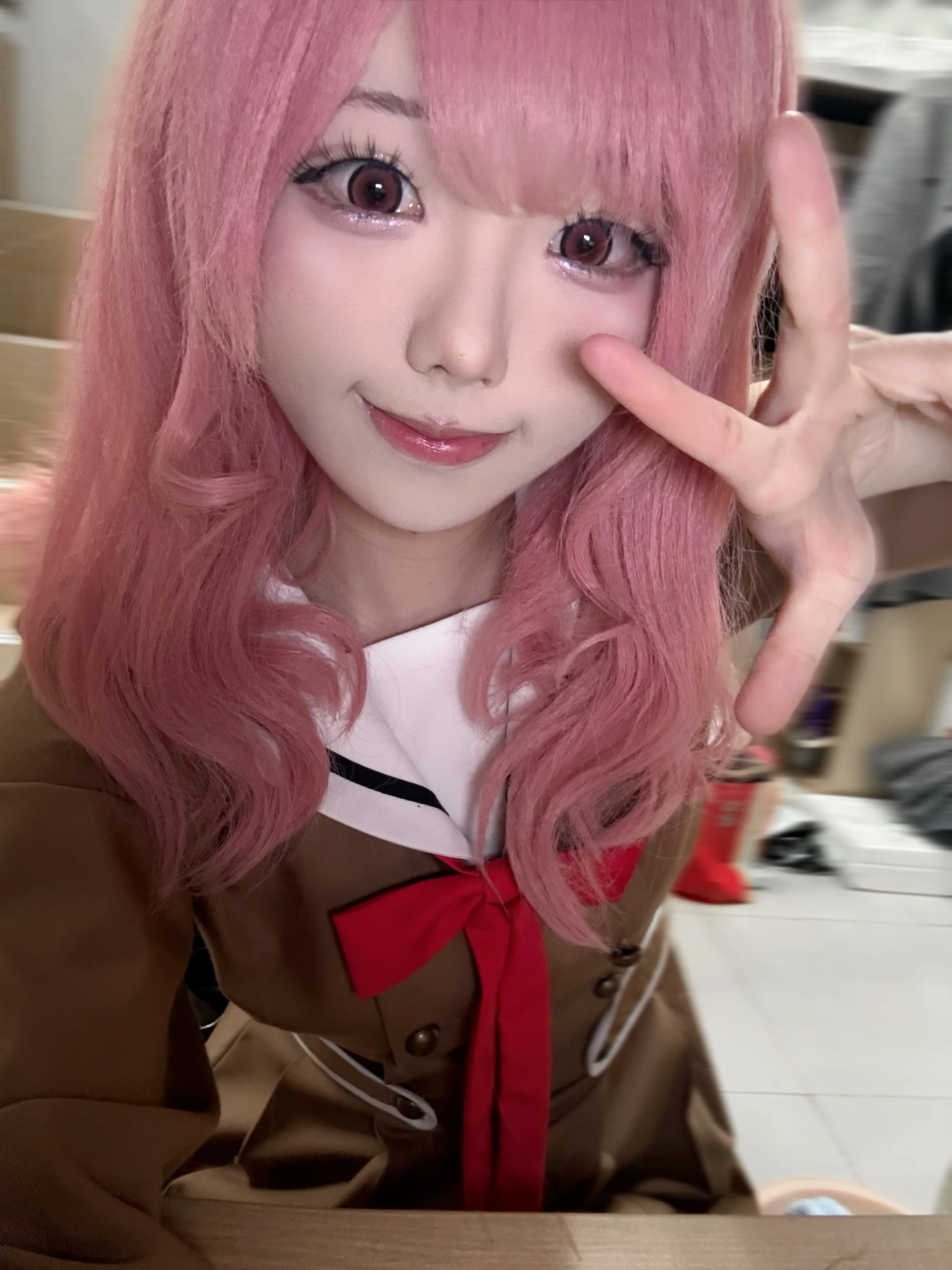 【丸山彩cos】BanG Dream! 粉色波浪发与手作制服的日常记录 - 第 2 张
