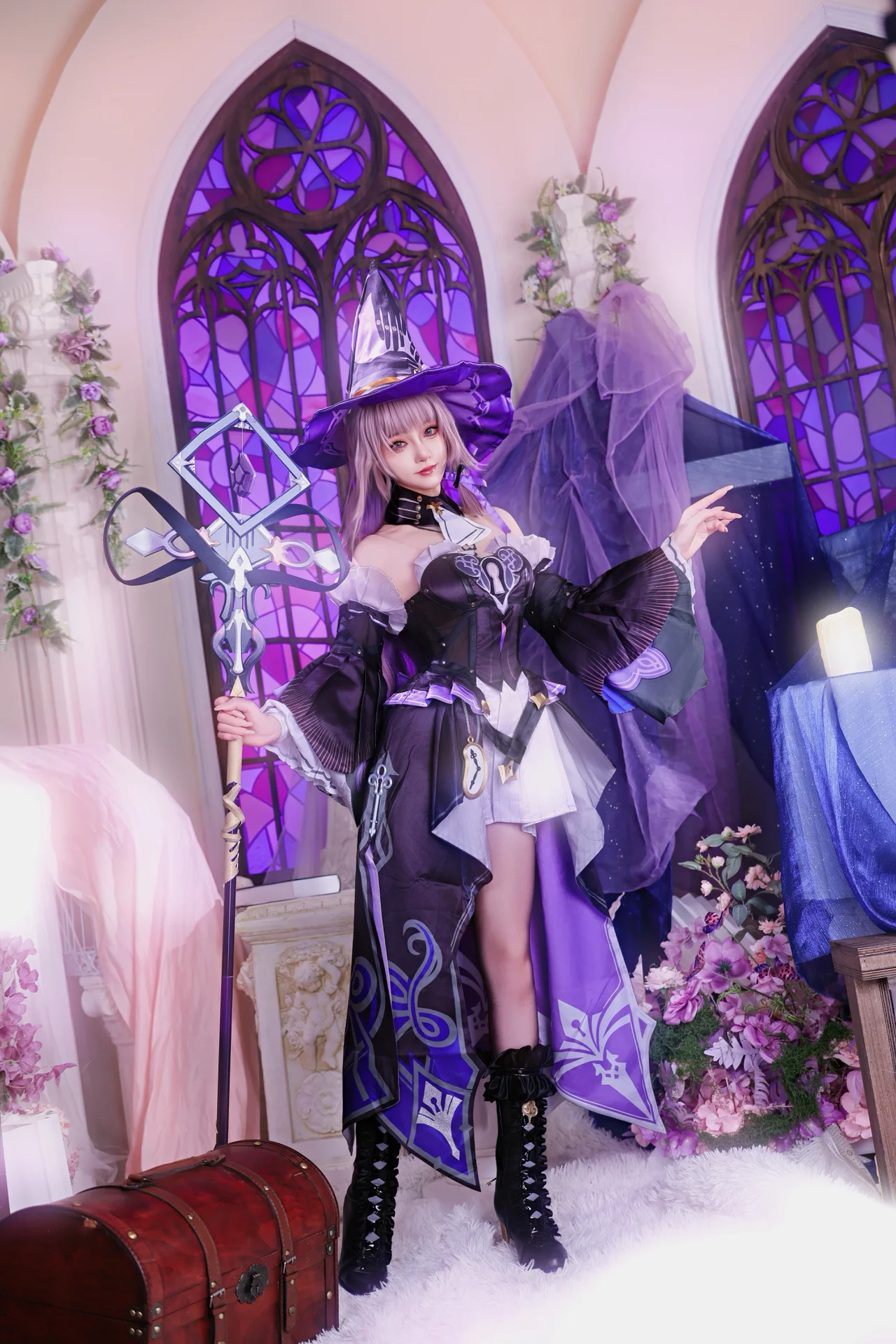 【大黑塔cos】崩壞星穹鐵道，尖尖的魔法帽和神秘魔法師 - 第 1 張