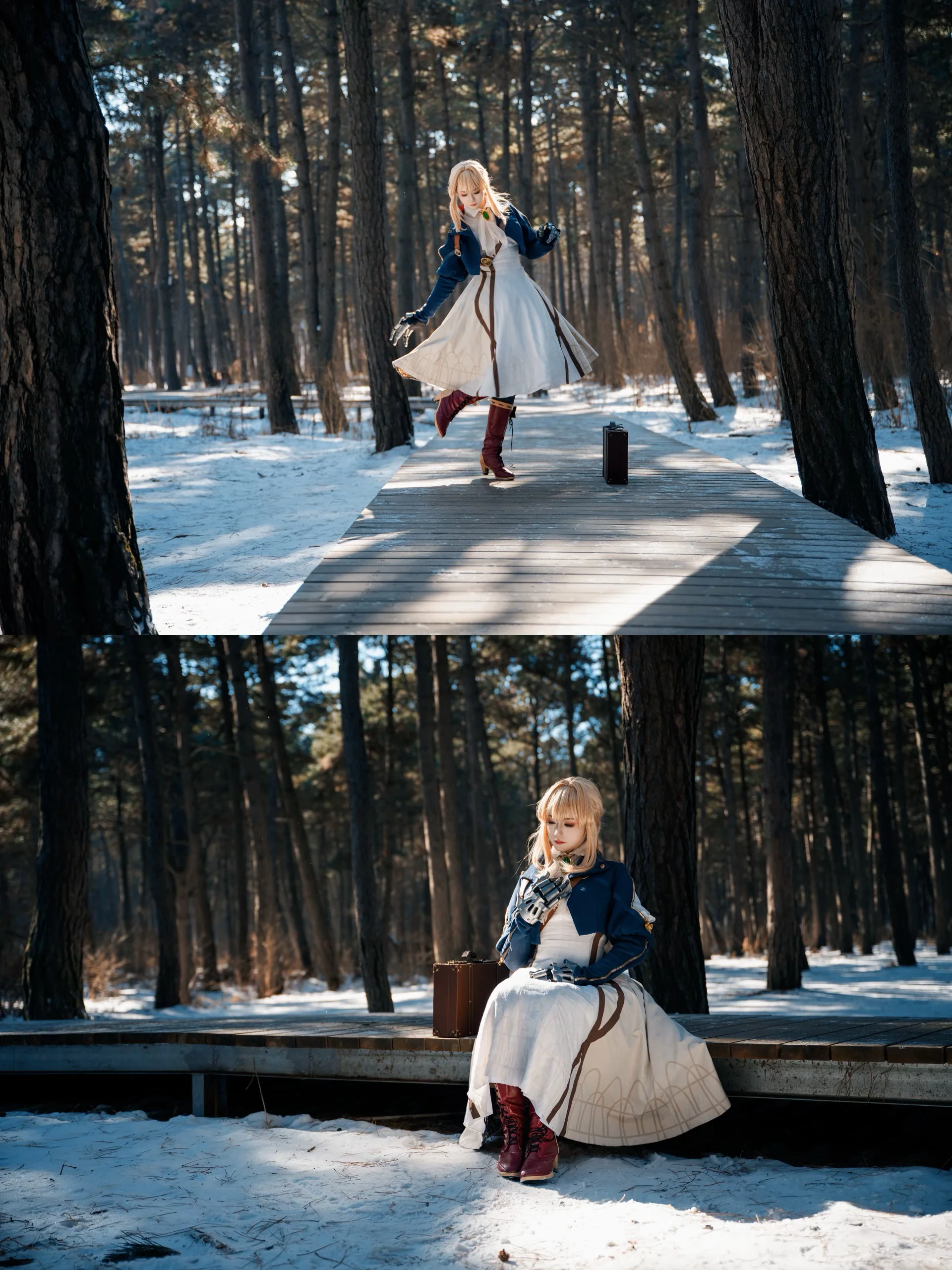[Violet Evergarden Cosplay] Violet Evergarden: Winter Portrait in the Changchun Snowy Pine Forest - Image 1