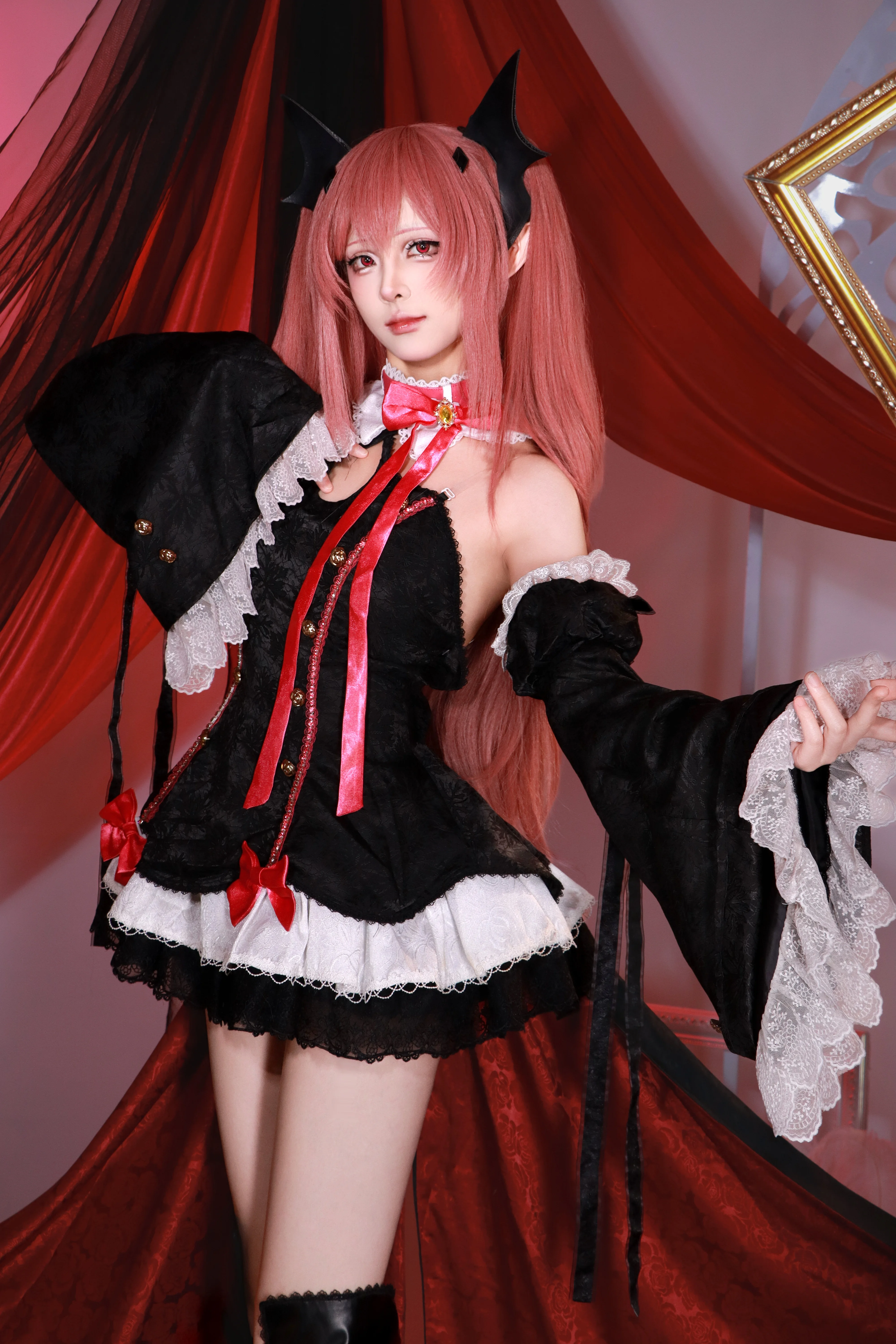 【克鲁鲁cos】终结的炽天使吸血鬼女王的暗黑哥特造型 - 第 3 张