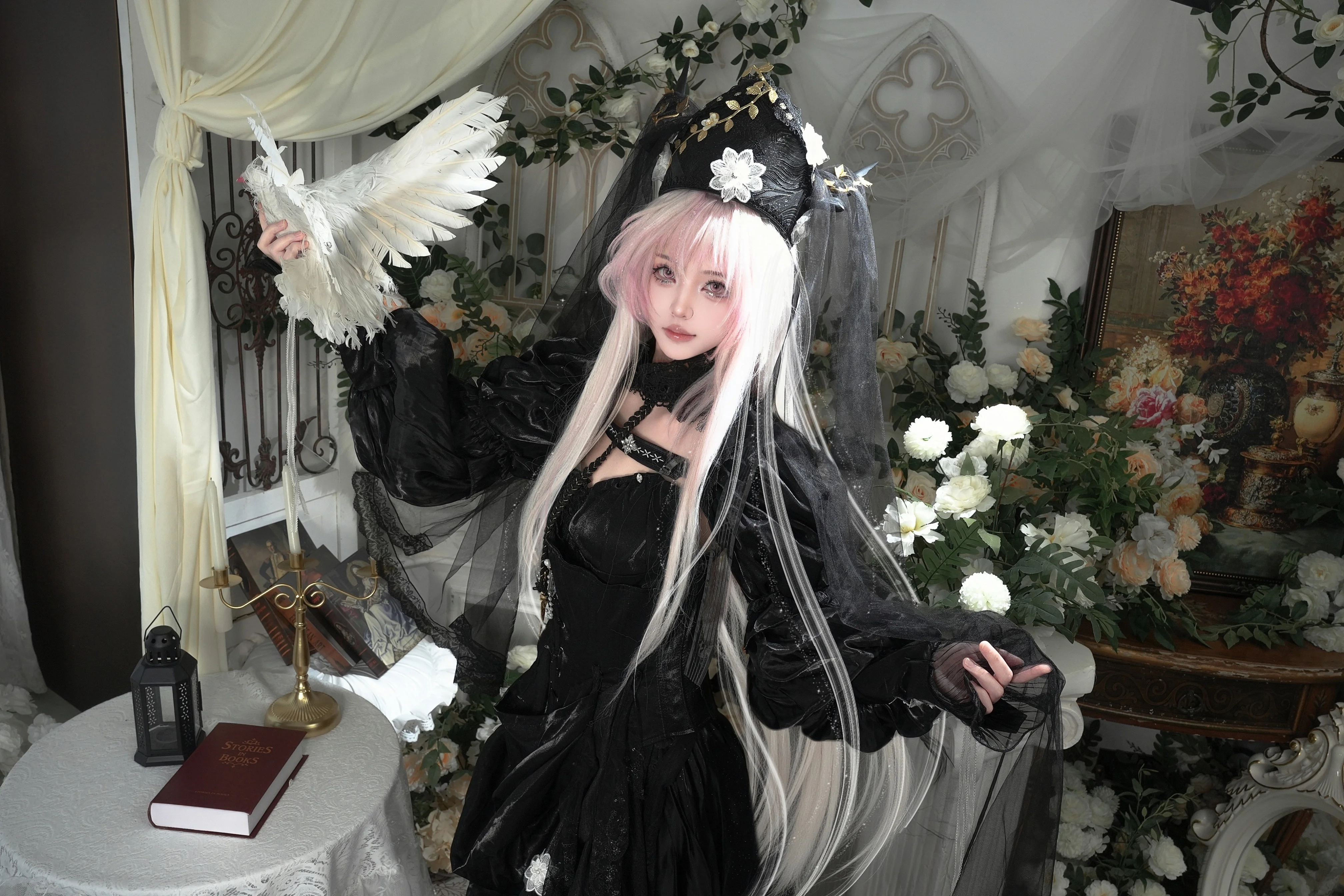 【特蕾西娅cos】明日方舟魔王追悼，氛围感哥特风拍摄分享 - 第 3 张