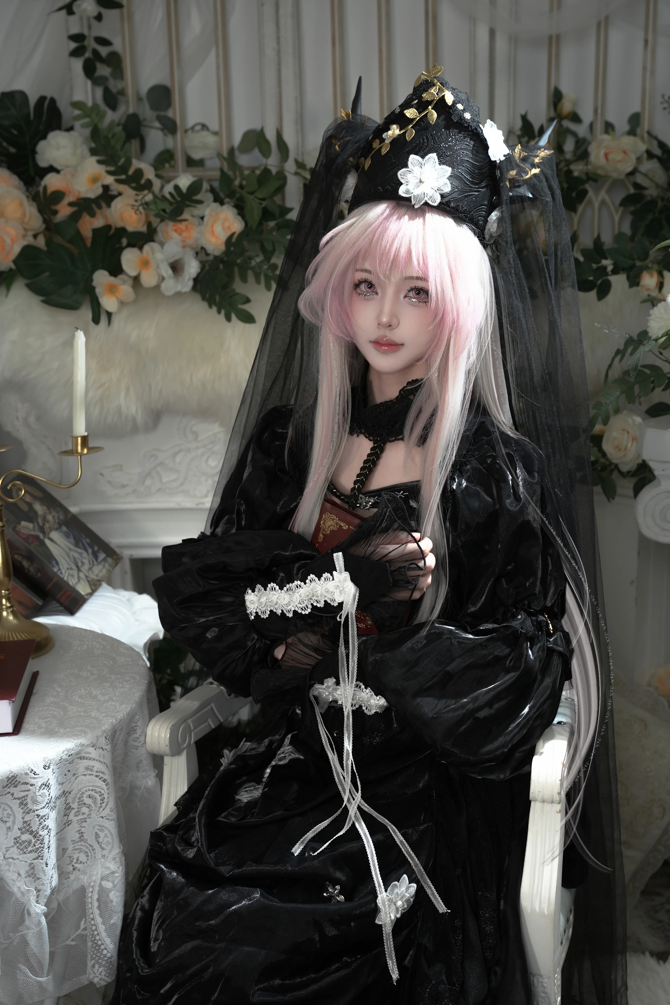 【特蕾西娅cos】明日方舟魔王追悼，氛围感哥特风拍摄分享 - 第 5 张