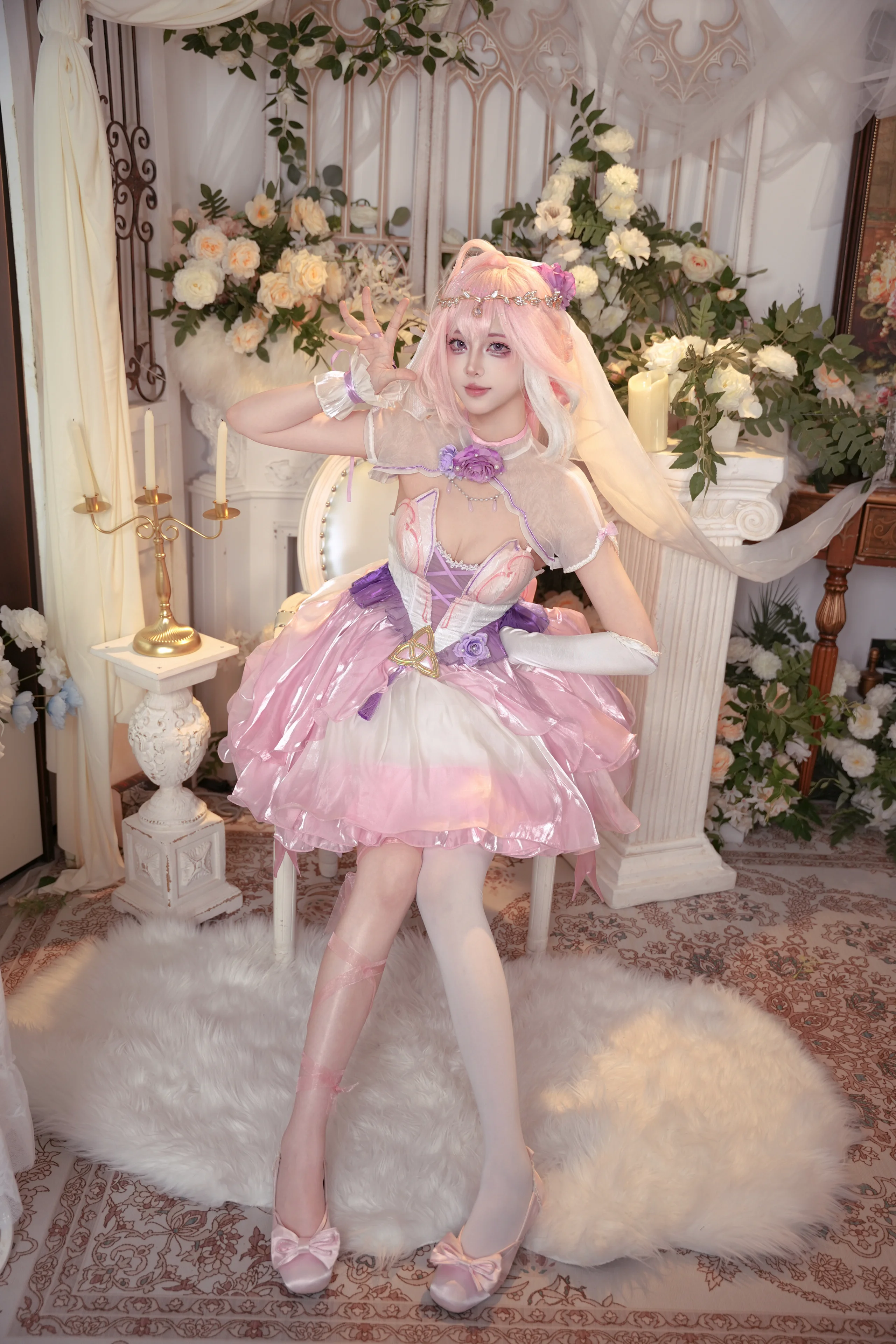 【爱莉希雅cos】崩坏3粉色妖精的梦幻定格 - 第 1 张