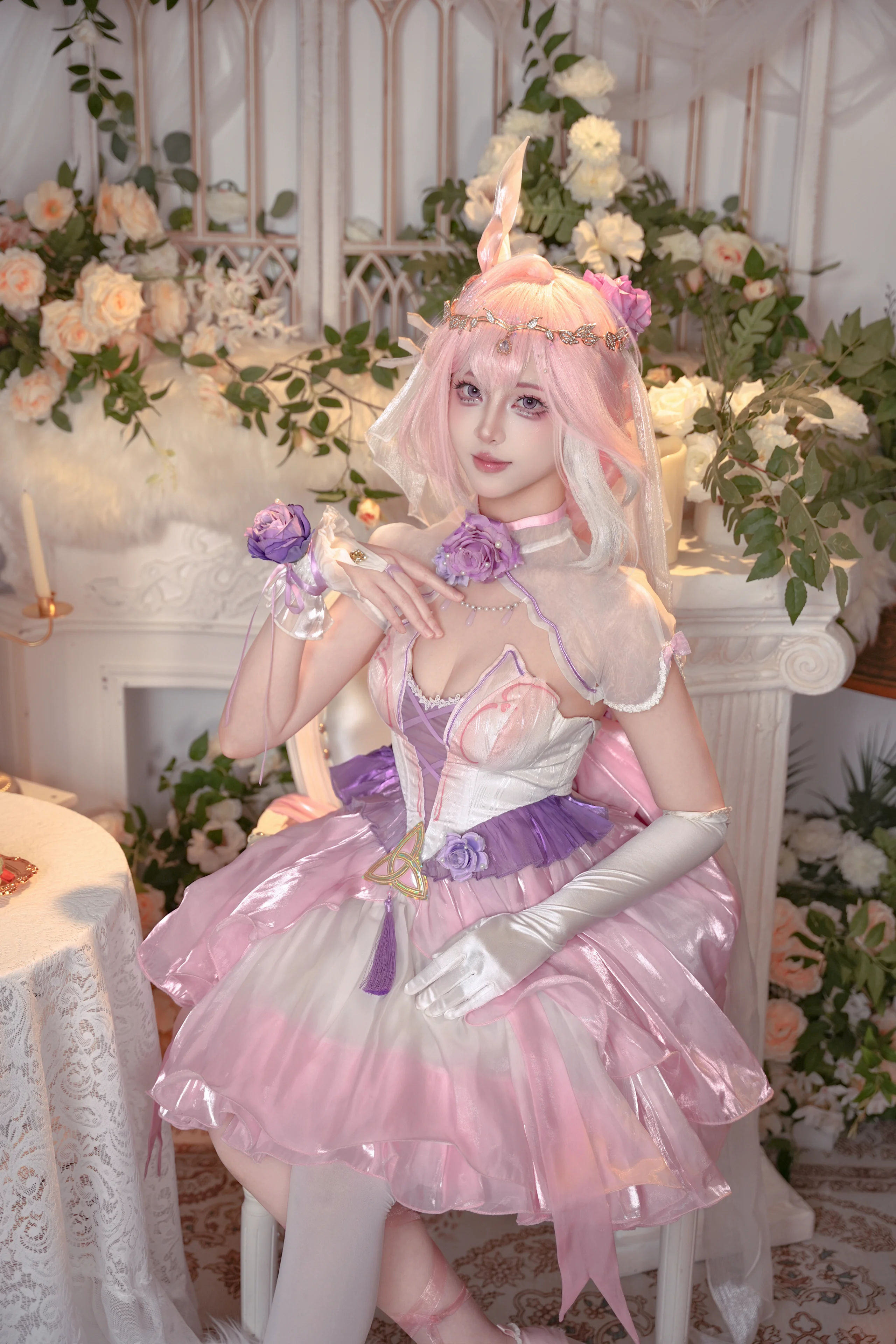 【爱莉希雅cos】崩坏3粉色妖精的梦幻定格 - 第 2 张