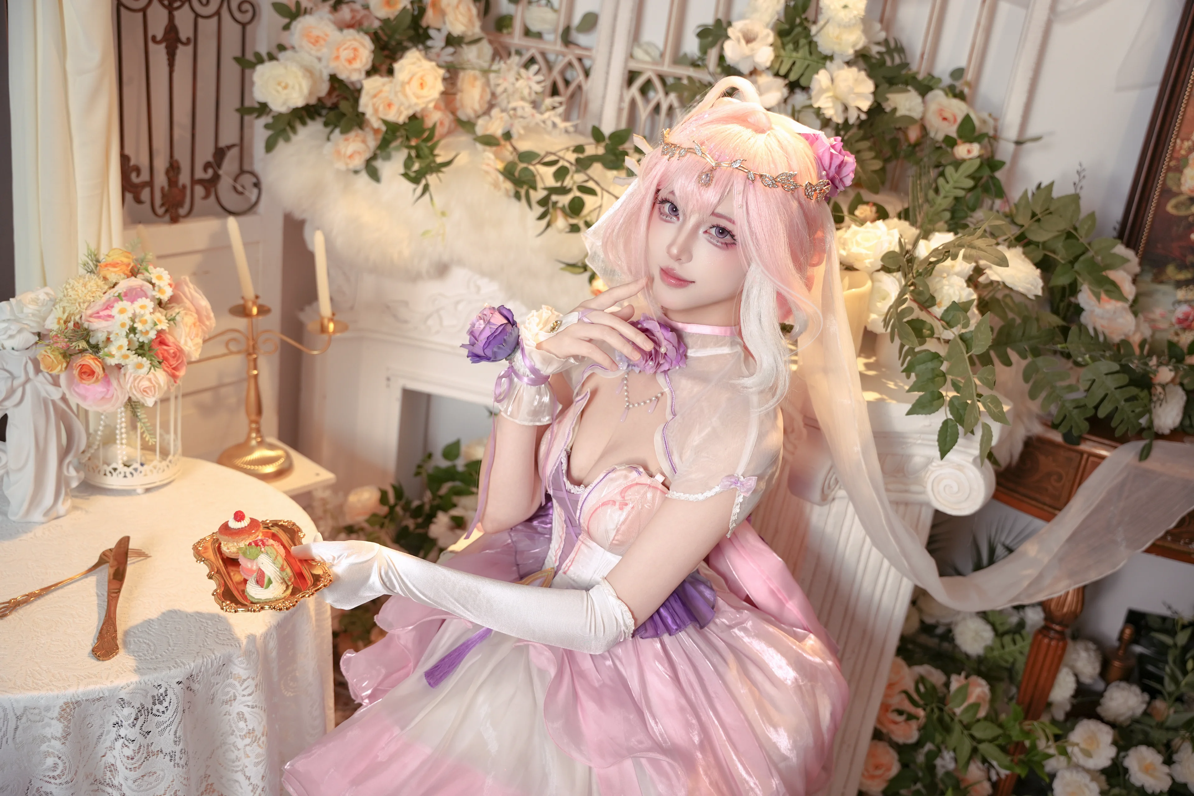 【爱莉希雅cos】崩坏3粉色妖精的梦幻定格 - 第 3 张