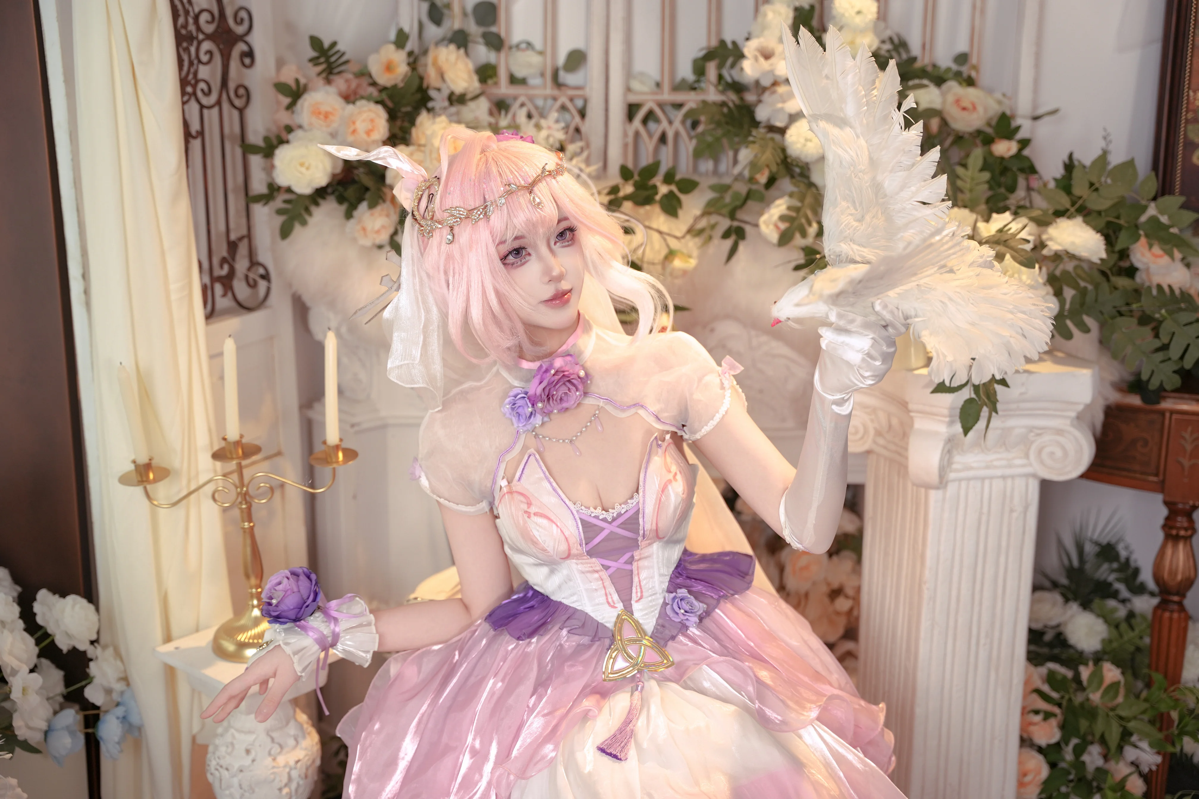 【爱莉希雅cos】崩坏3粉色妖精的梦幻定格 - 第 4 张