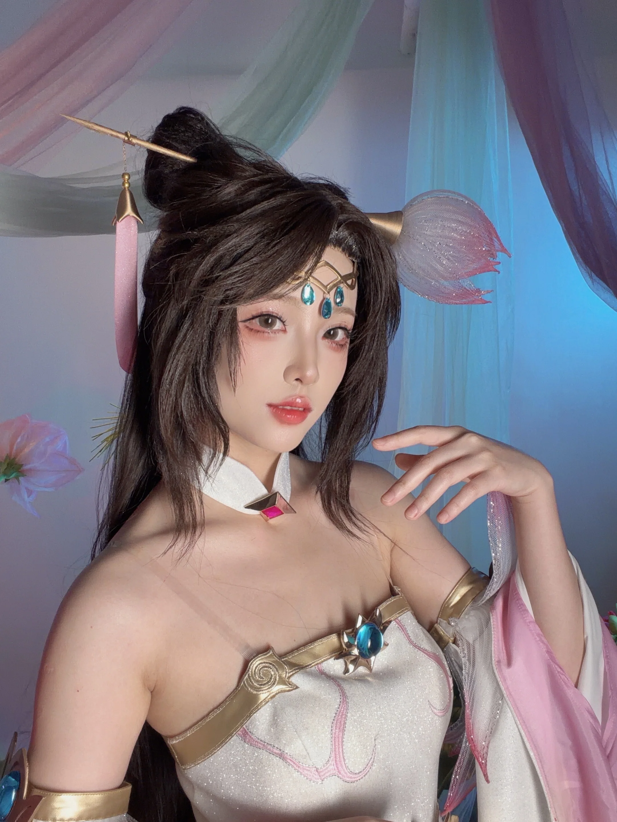 【王者荣耀貂蝉cos】柔光纱幔间的灵动定格 - 第 7 张