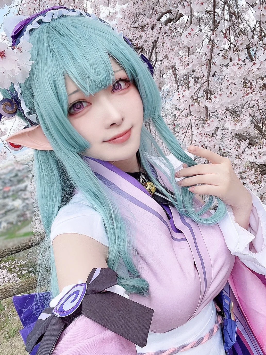 梦见月瑞希cos 樱花树下的精灵清晨