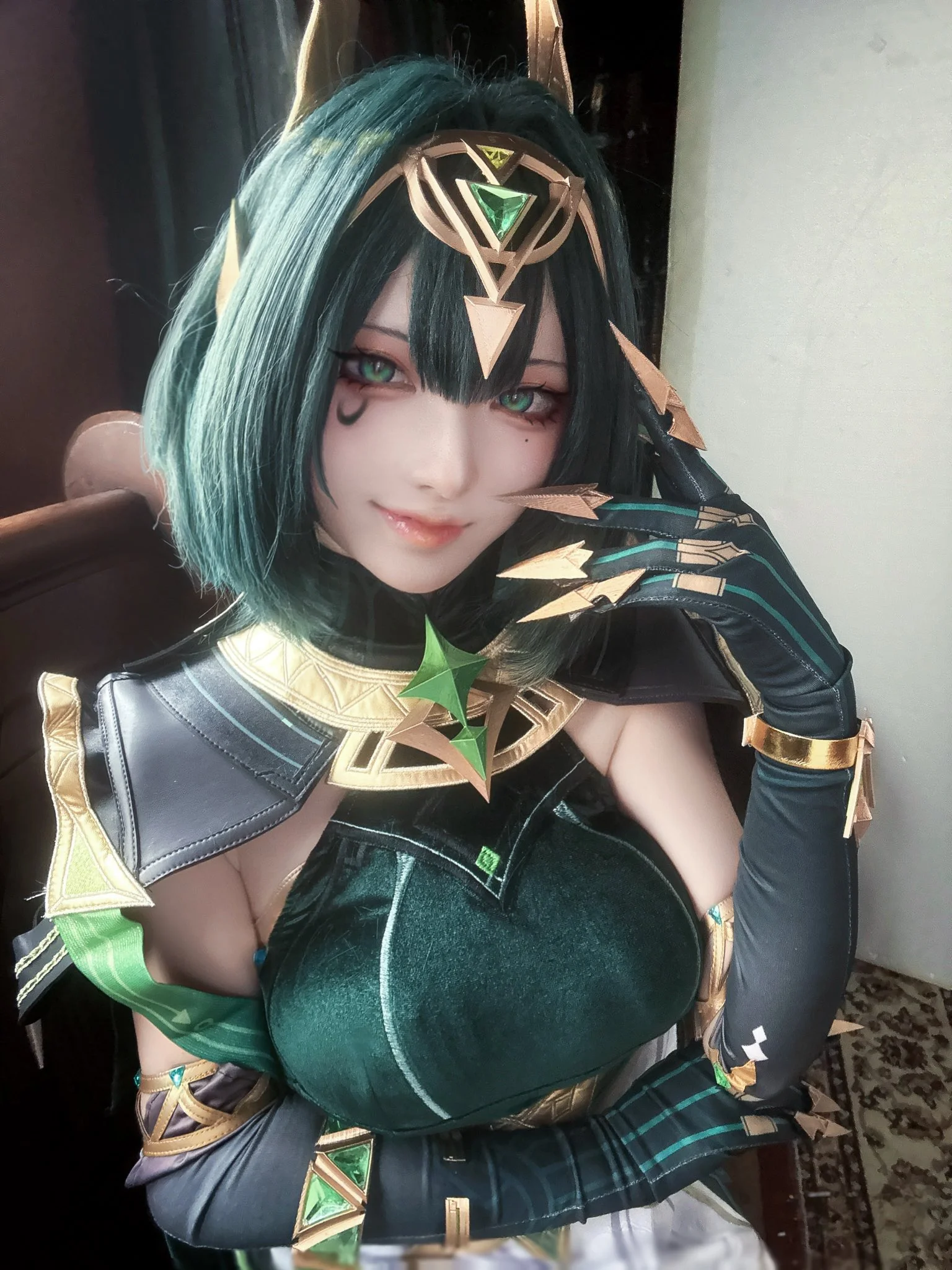 【墨绿金饰风】崩坏星穹铁道与原神元素的Cosplay尝试