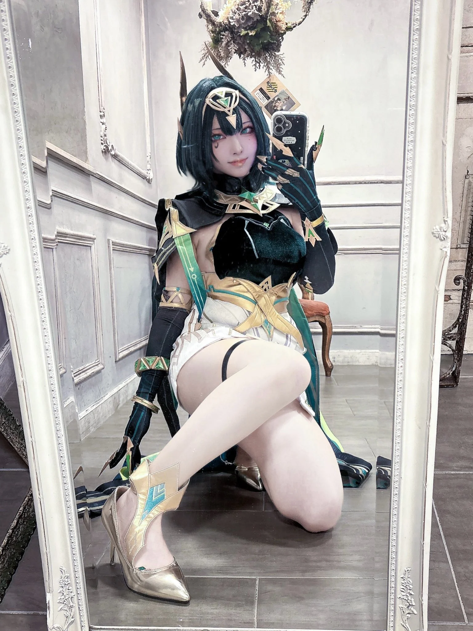 【墨绿金饰风】崩坏星穹铁道与原神元素的Cosplay尝试 - 第 2 张