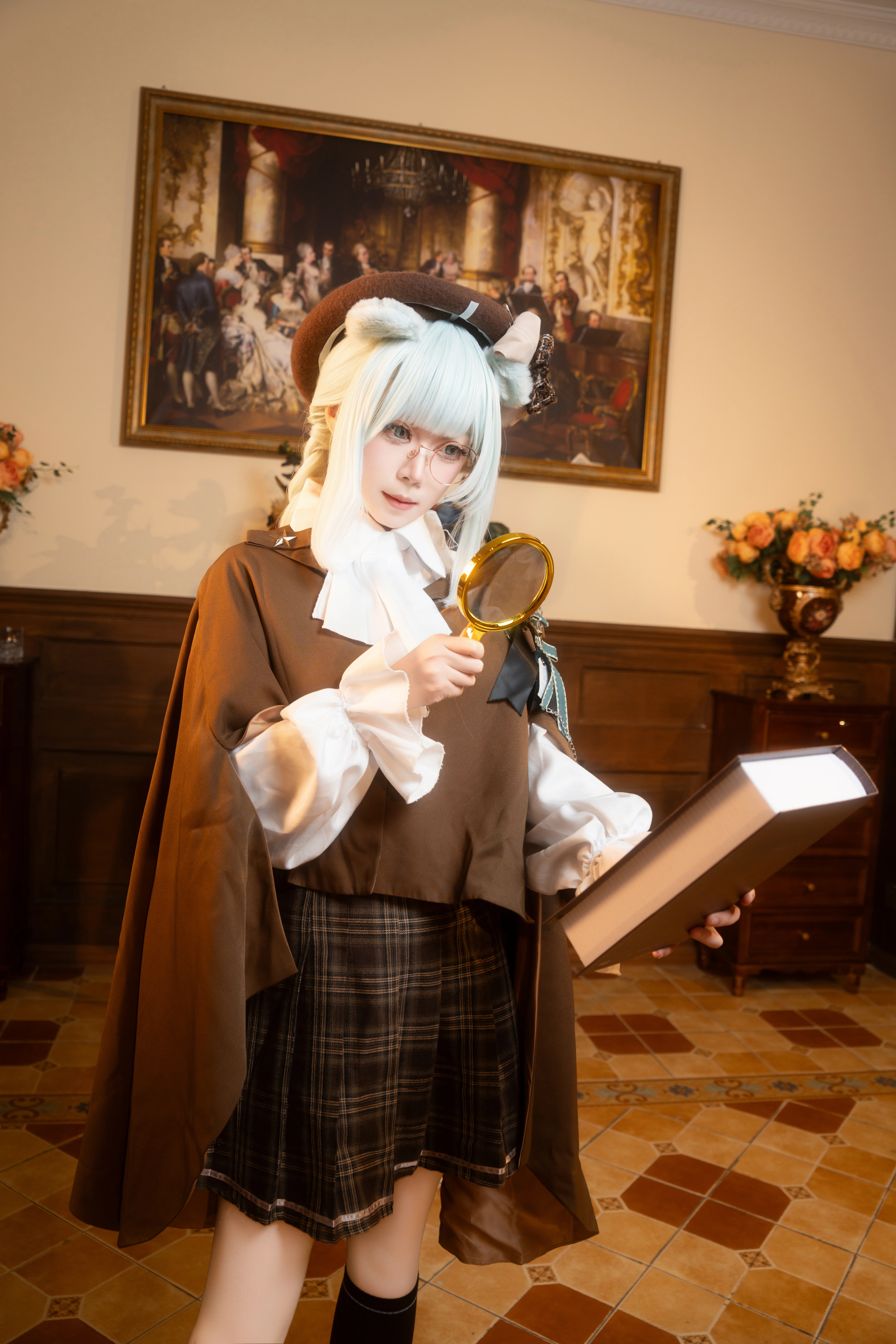 【明日方舟真理cos】JR联动款，萌系小熊侦探复古书房探秘 - 第 10 张