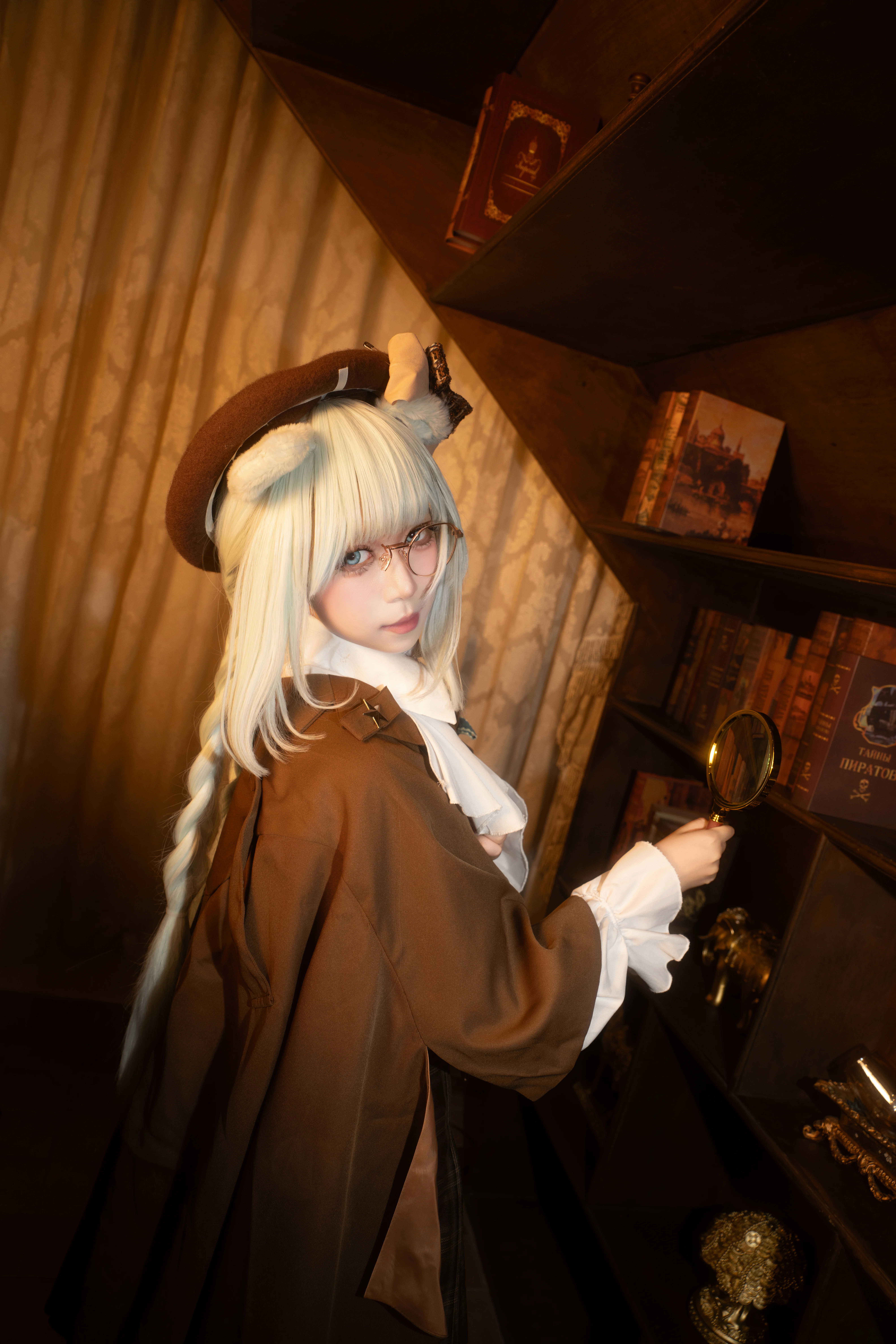【明日方舟真理cos】JR联动款，萌系小熊侦探复古书房探秘 - 第 2 张