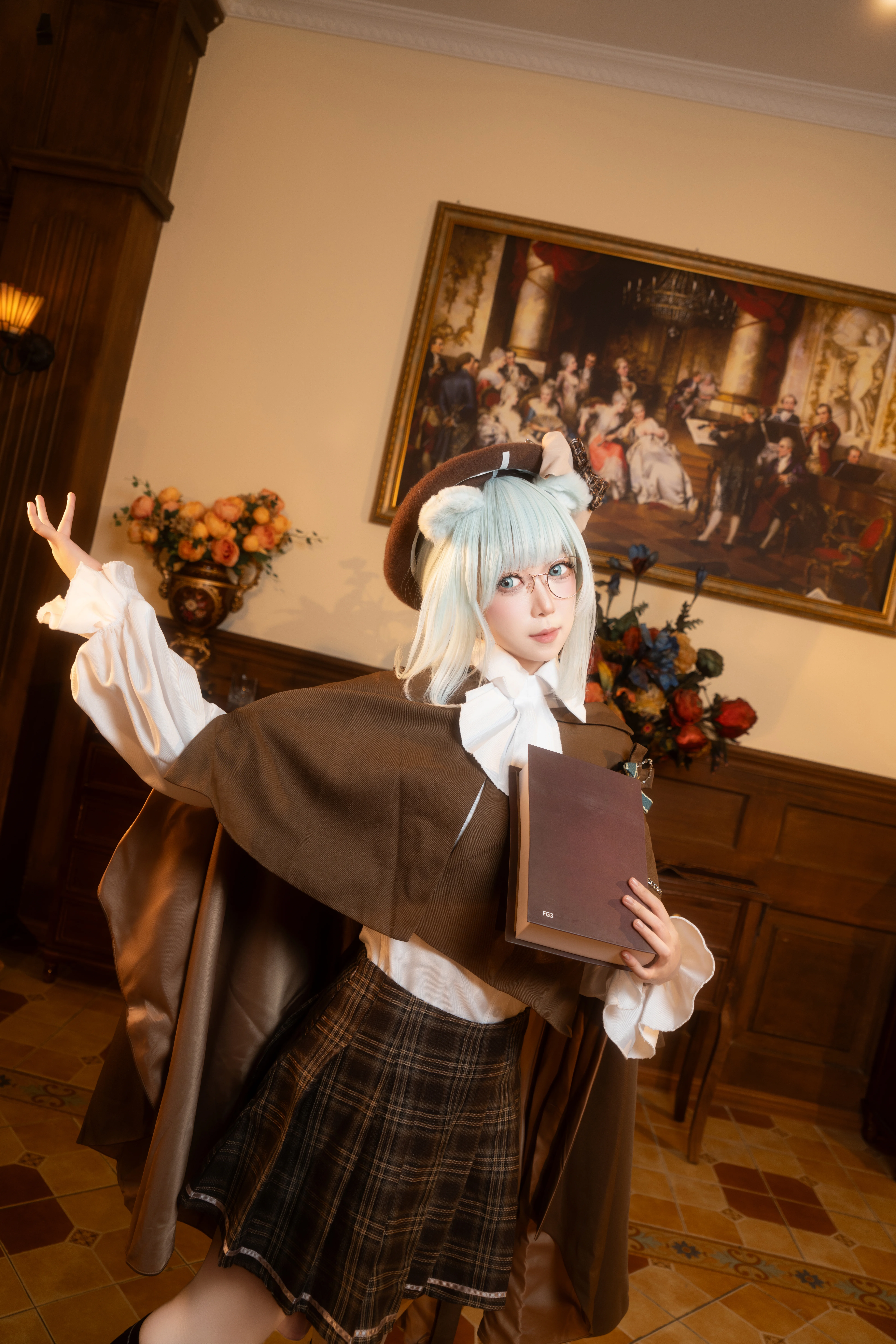 【明日方舟真理cos】JR联动款，萌系小熊侦探复古书房探秘 - 第 3 张