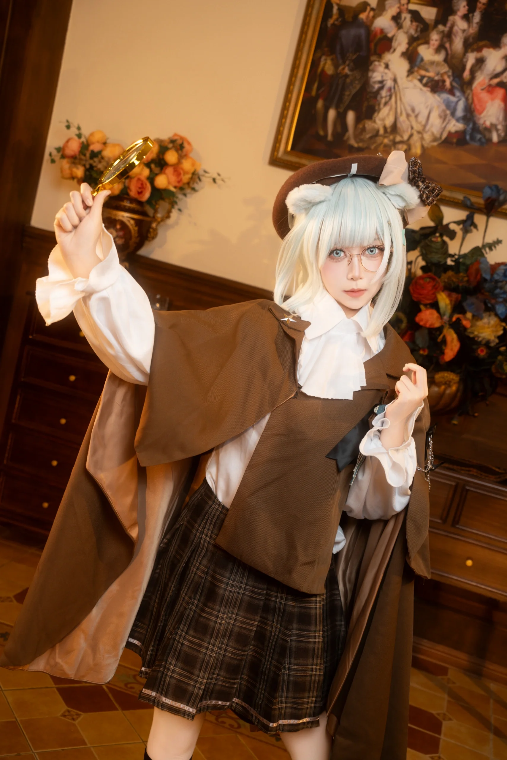 【明日方舟真理cos】JR联动款，萌系小熊侦探复古书房探秘 - 第 5 张
