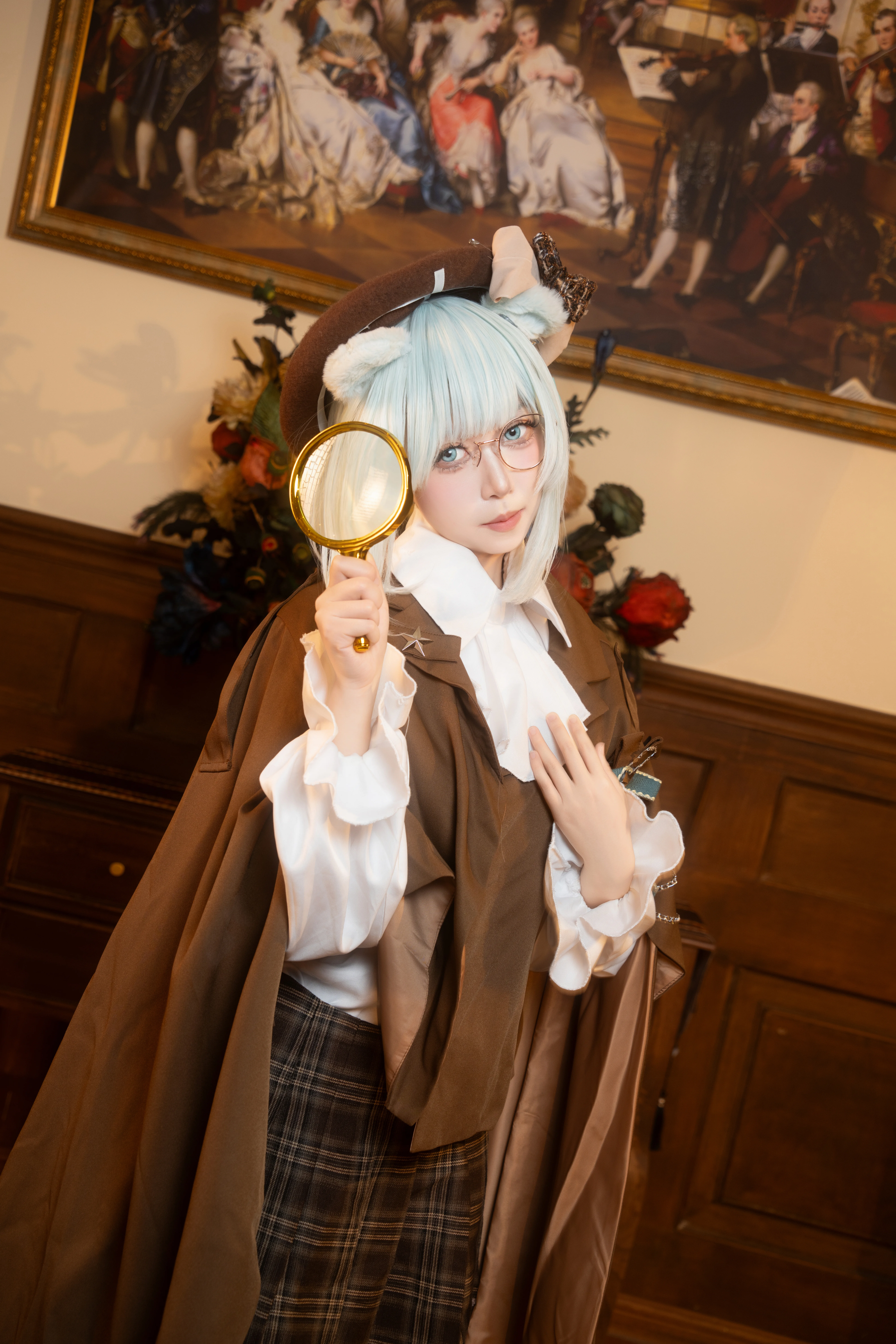 【明日方舟真理cos】JR联动款，萌系小熊侦探复古书房探秘 - 第 8 张