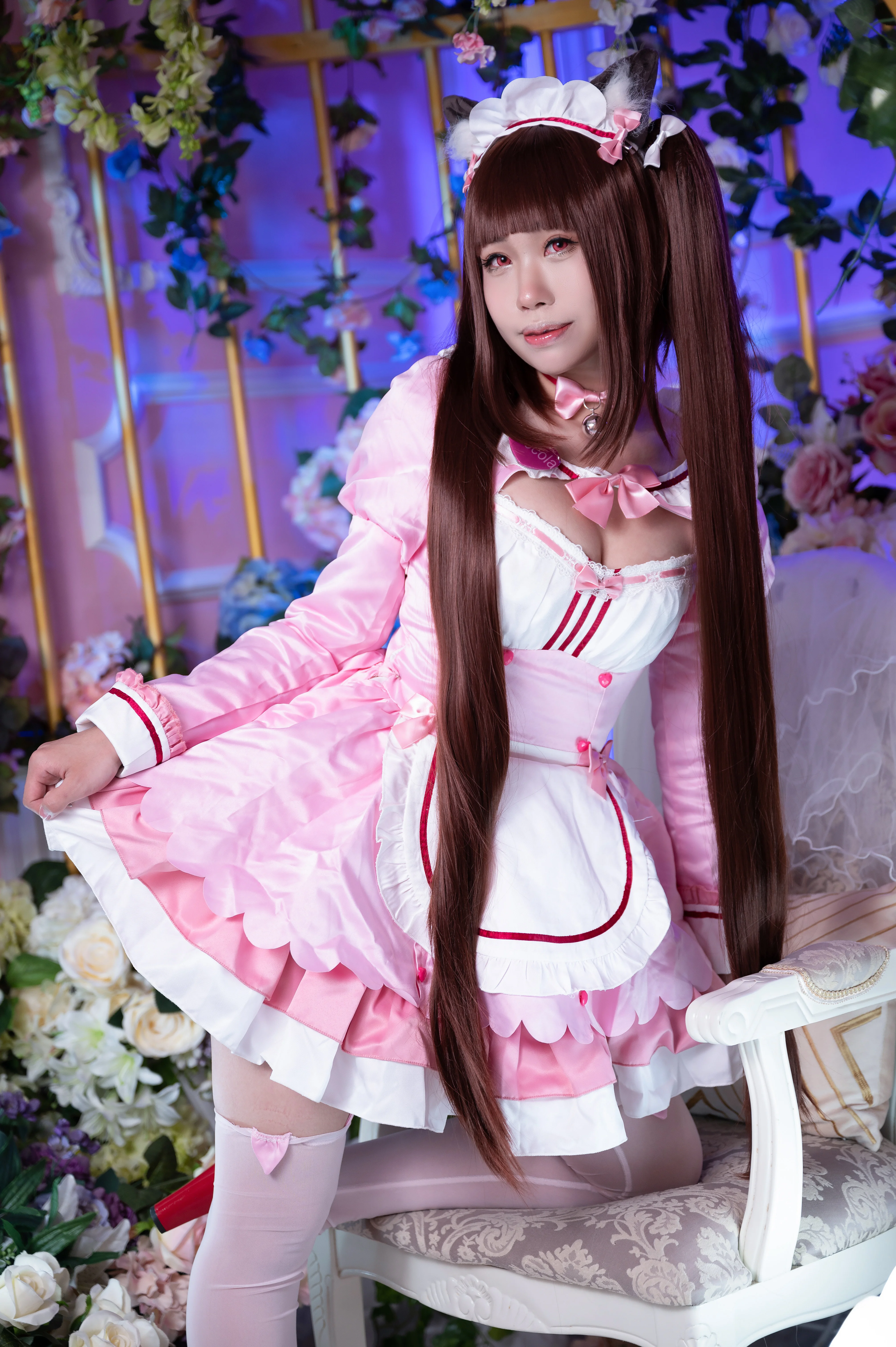 [Chocola cosplay] The Pink and White Catgirl Maid in NEKOPARA - Image 13