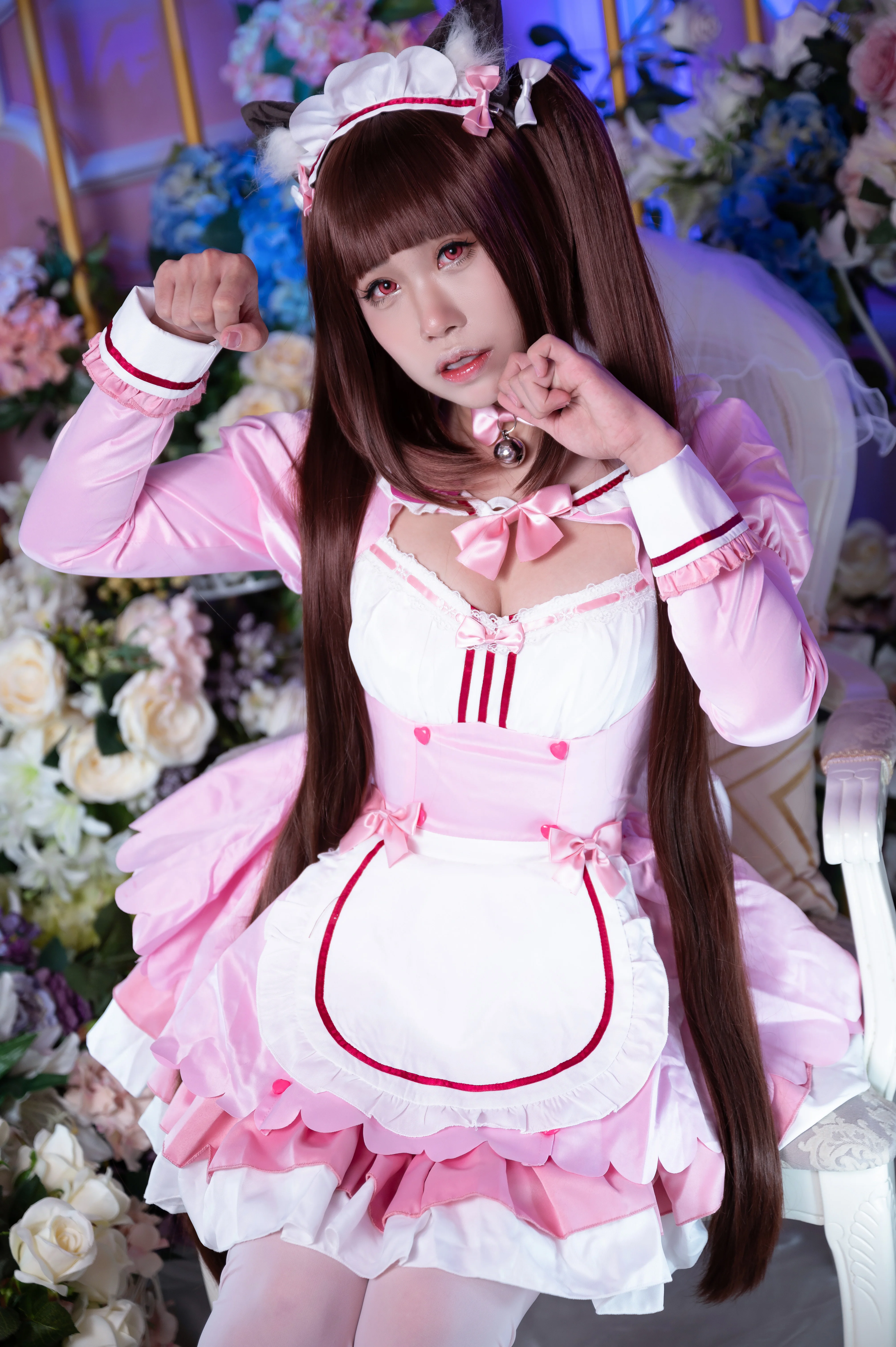 [Chocola cosplay] The Pink and White Catgirl Maid in NEKOPARA - Image 14
