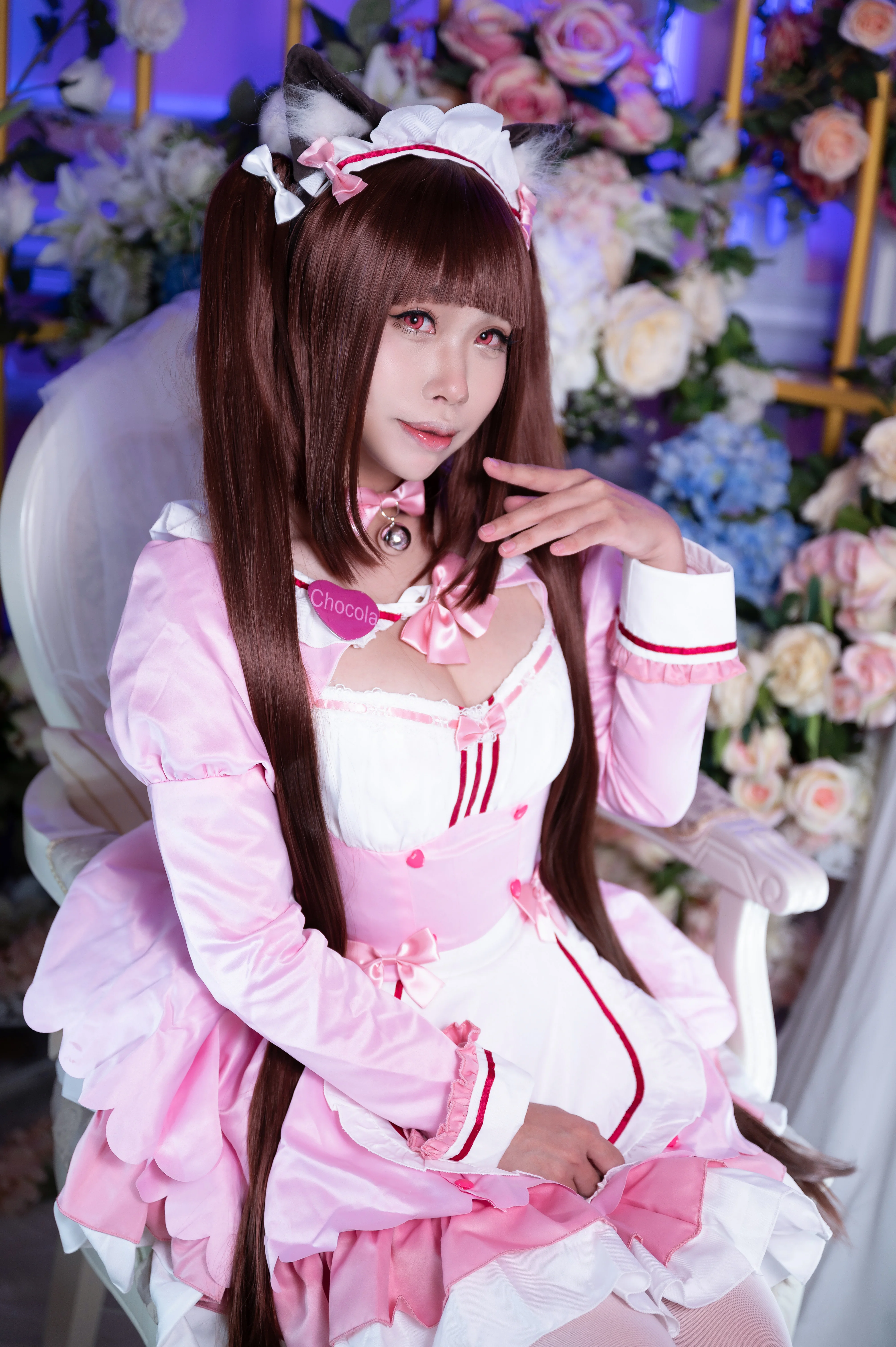 [Chocola cosplay] The Pink and White Catgirl Maid in NEKOPARA - Image 15