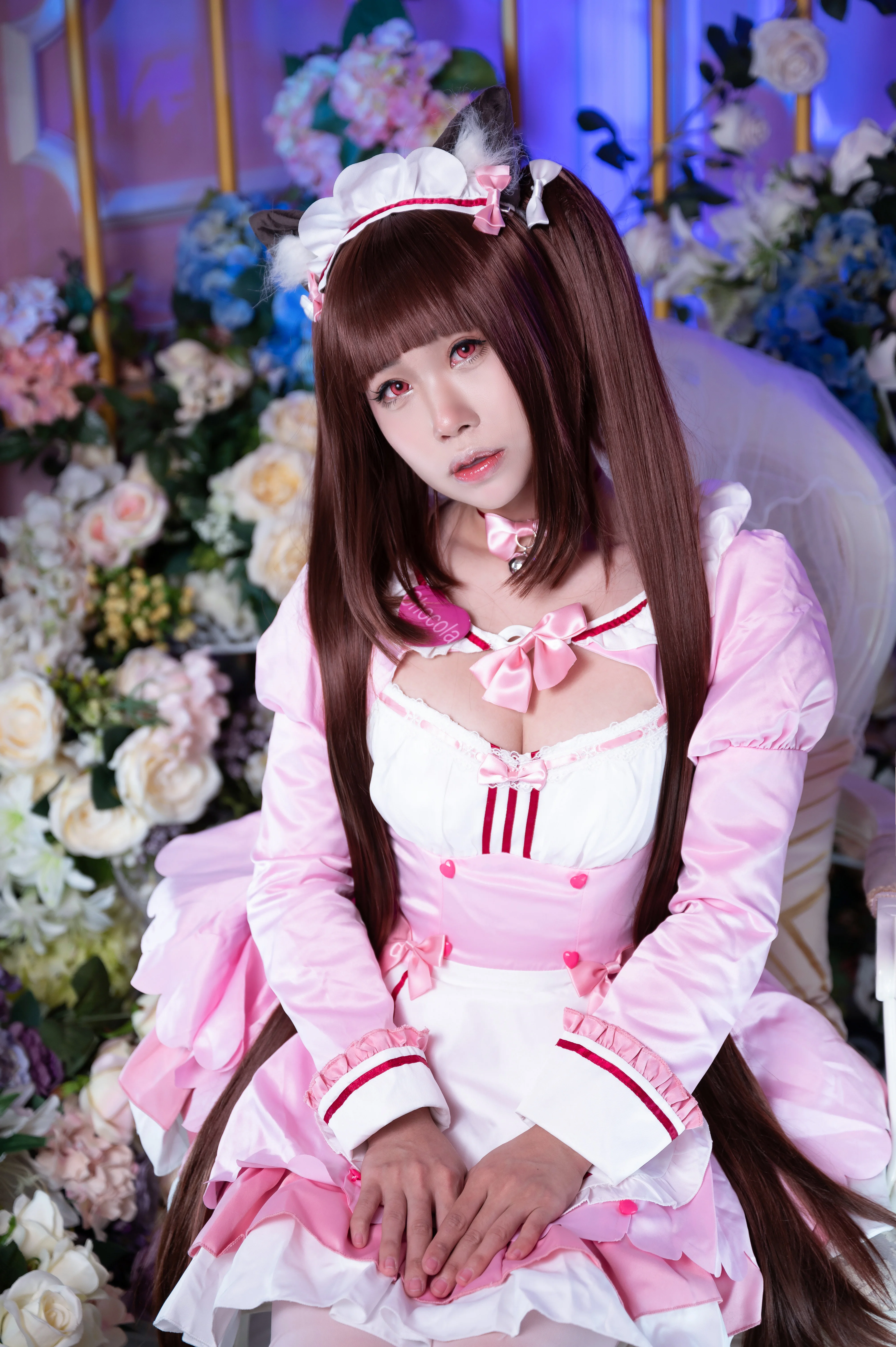 [Chocola cosplay] The Pink and White Catgirl Maid in NEKOPARA - Image 17
