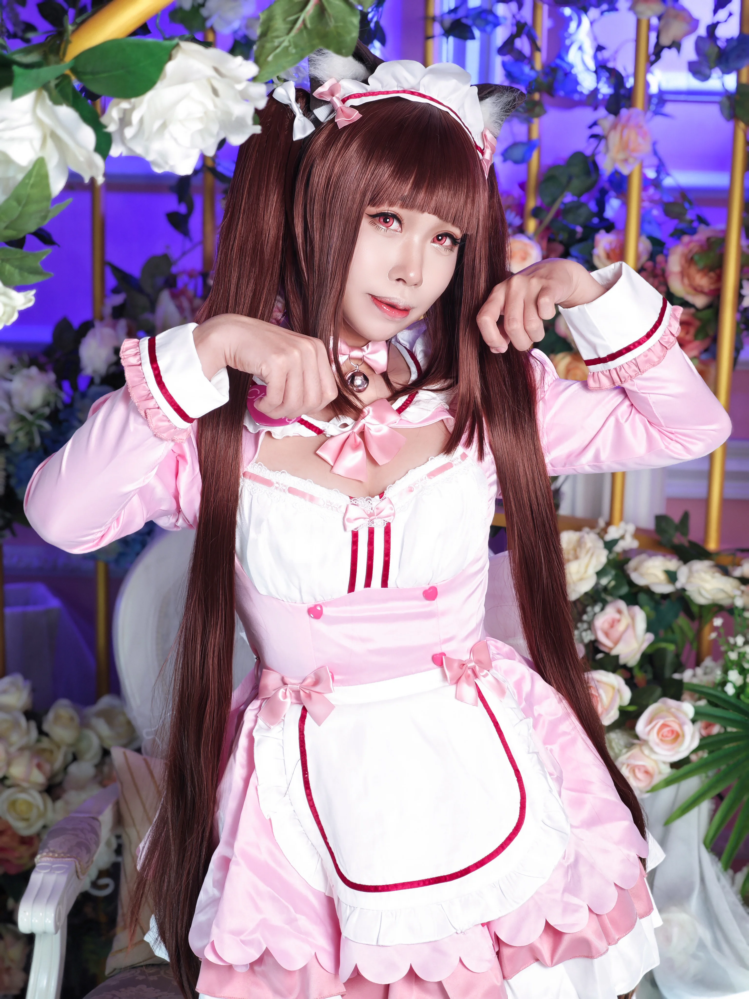 [Chocola cosplay] The Pink and White Catgirl Maid in NEKOPARA - Image 6