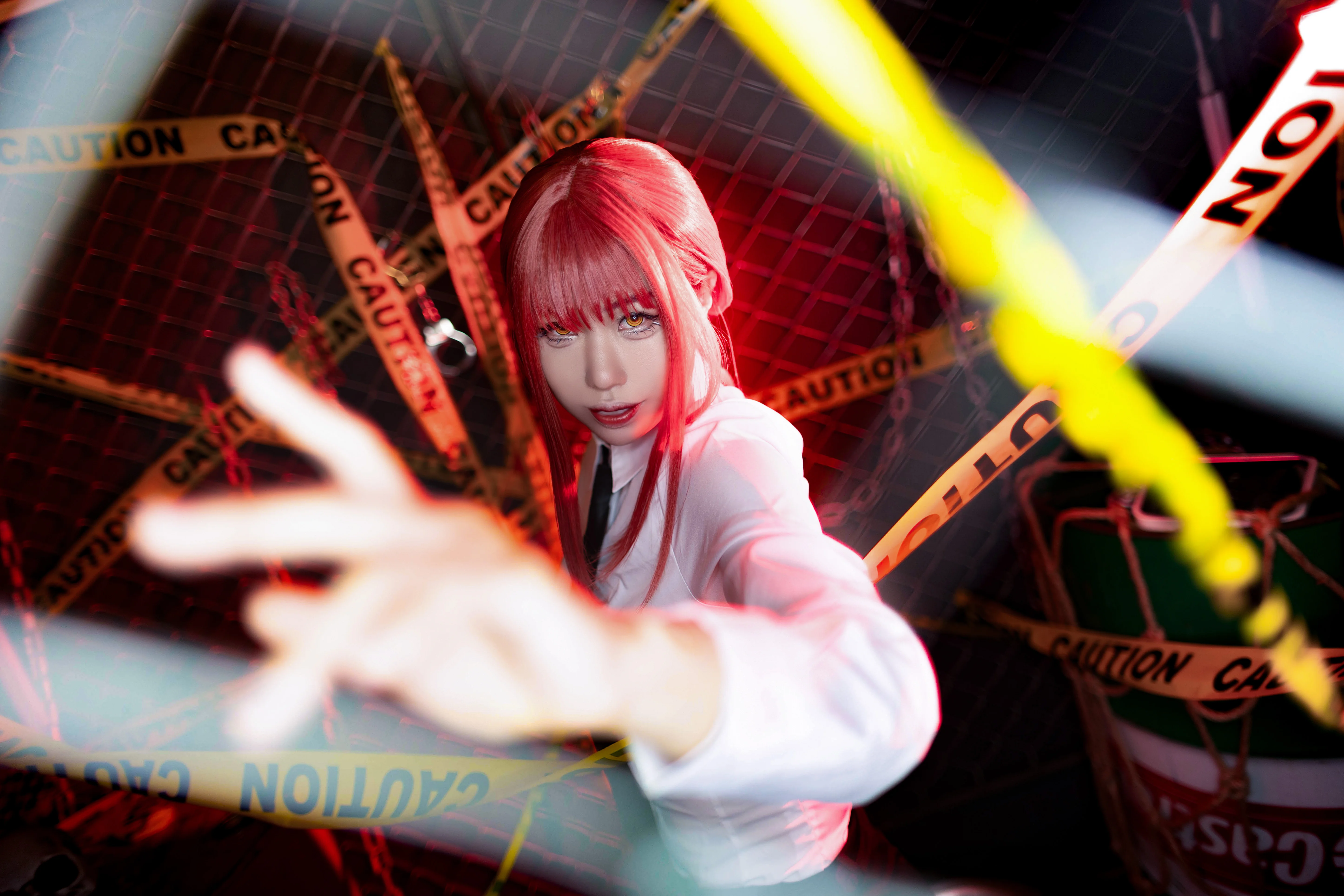 【玛奇玛cos】链锯人里的危险大姐姐，红发与警备线的压迫感 - 第 2 张